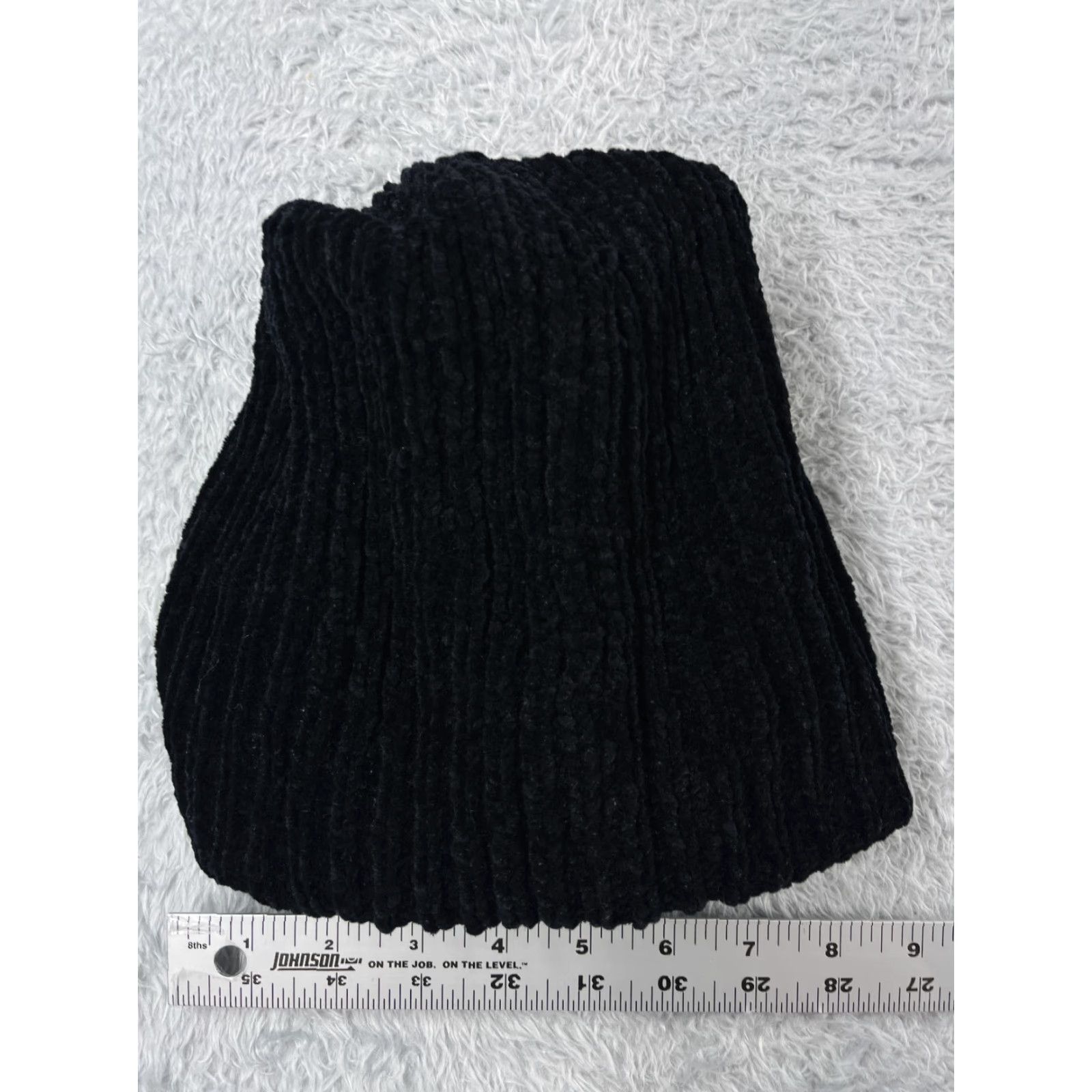 Vintage Womens Beanie Toque Black Knit One Size Acrylic Winter Outdoor Ski Hat Size ONE SIZE - 3 Thumbnail