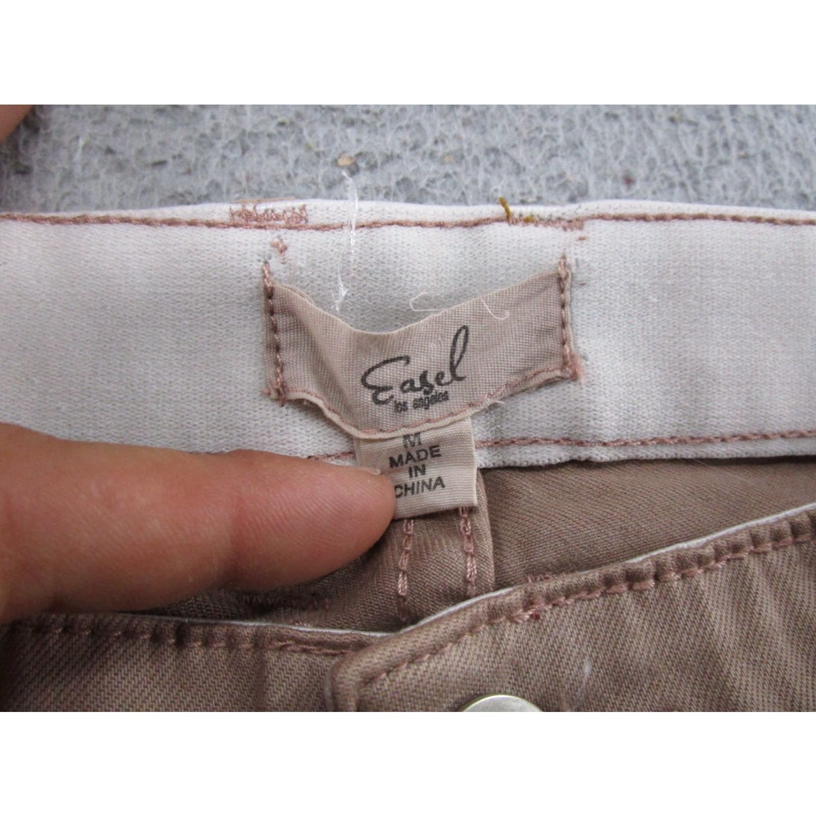 Denime Easel Jeans Skinny Fit Denim Beige Size M Womens Stretch 5-Pocket Design Vintage No Size 32" / US 10 / IT 46 - 4 Thumbnail
