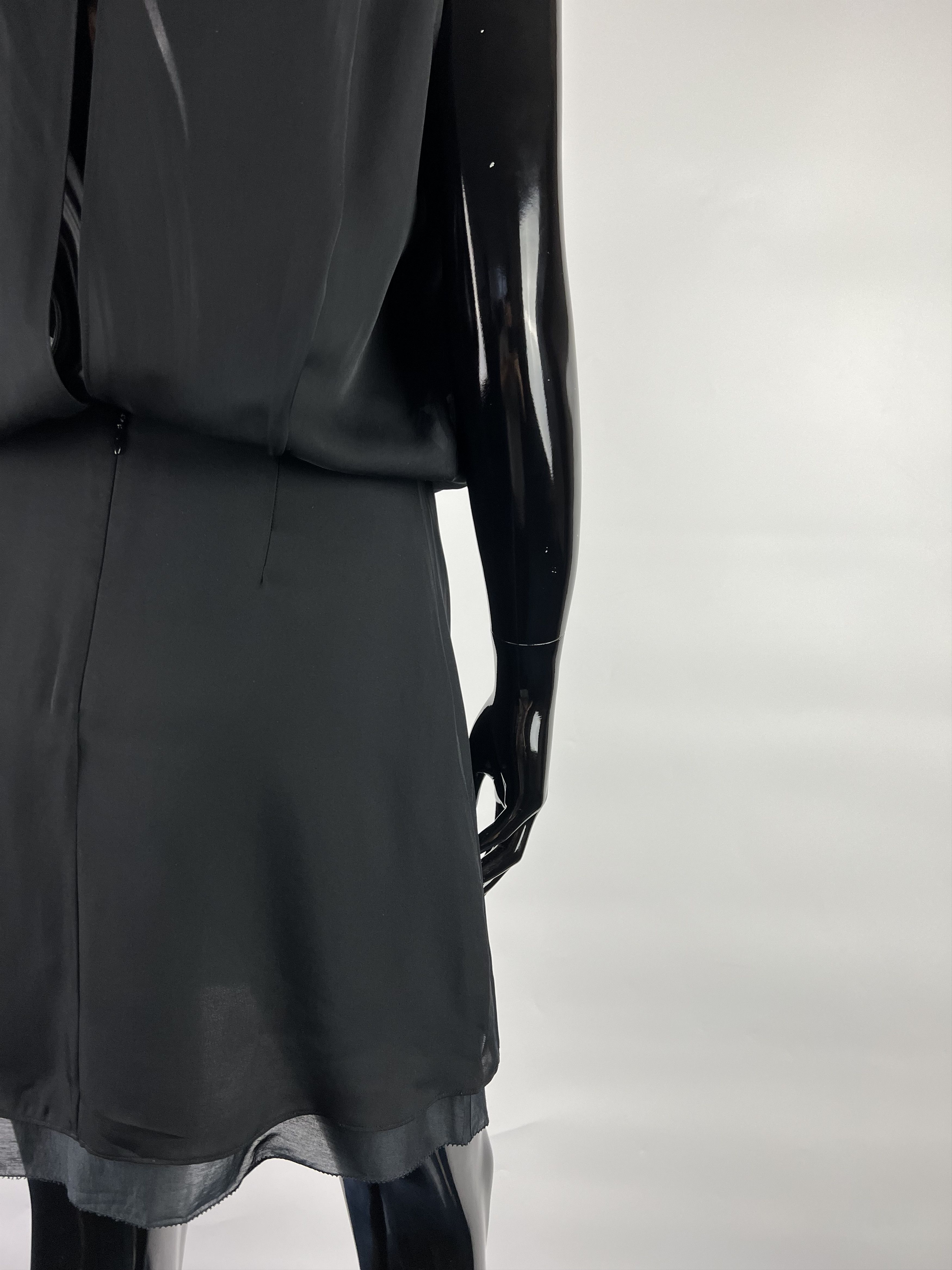 Acne Studios Acne Viscose Silk Black Sleeveless Short Dress Size 34 Size XS / US 0-2 / IT 36-38 - 5 Thumbnail