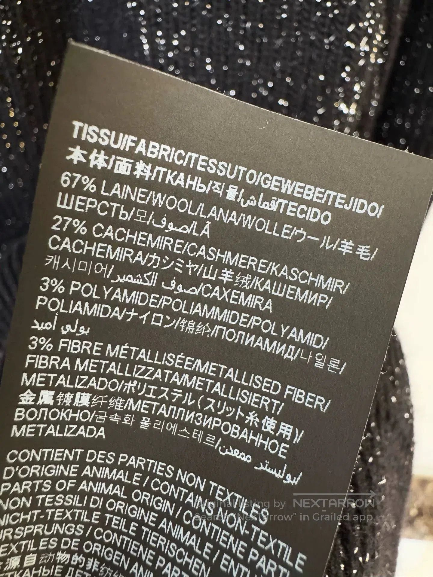 Saint Laurent Paris Saint Laurent Metallic Thread Cardigan. Size US XXL / EU 58 / 5 - 5 Thumbnail