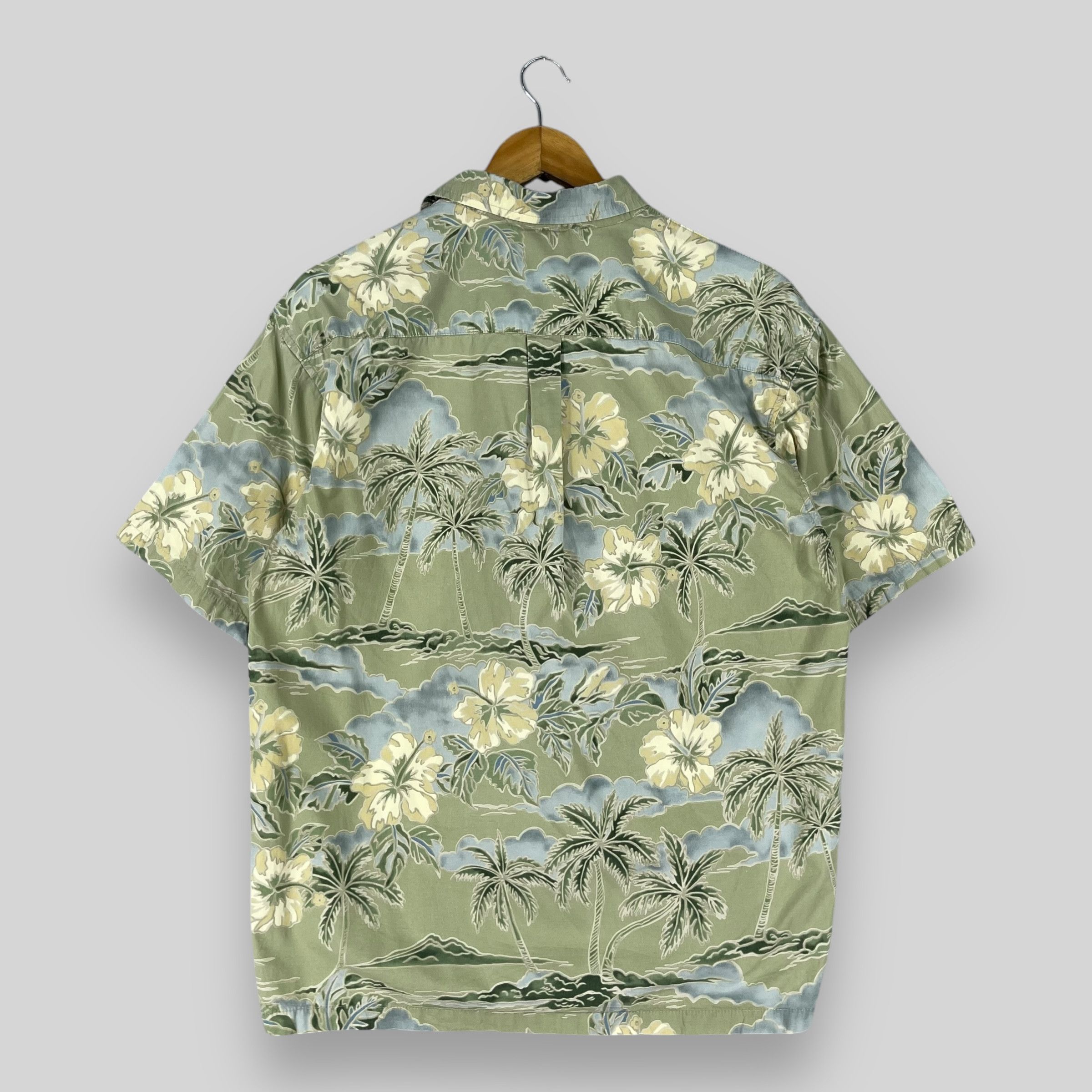 Japanese Brand Vintage Hawaiian Coconut Tree Hibiscus Flower Aloha Shirt Size US L / EU 52-54 / 3 - 6 Thumbnail
