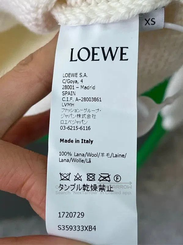 Loewe Loewe White Cashmere Long Sleeve Sweater . Size XS / US 0-2 / IT 36-38 - 3 Thumbnail