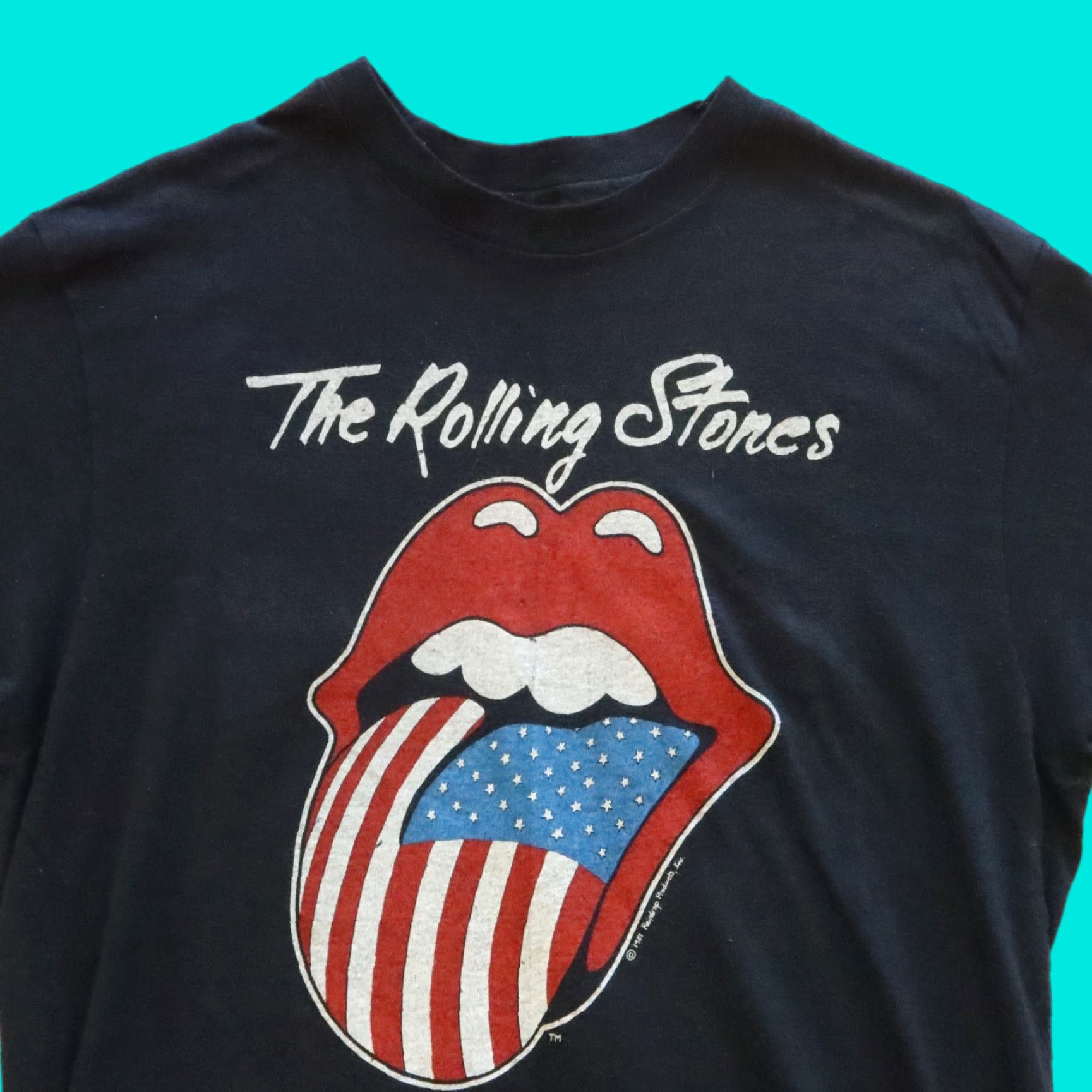 Hanes Vintage The Rolling Stones North America Tour Tshirt - Size L - Black - Men’s Size US L / EU 52-54 / 3 - 1 Thumbnail
