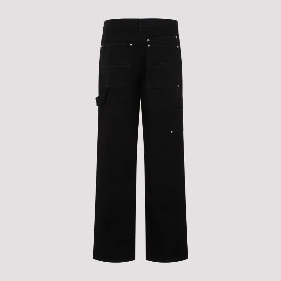 Givenchy o1w1db10525 Studded Carpenter in Black Size US 32 / EU 48 - 2 Thumbnail