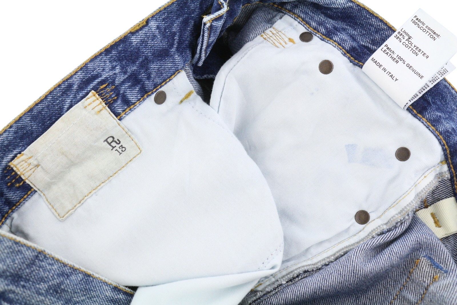 R13 BOYFRIEND 29 Jasper Cropped Blue PF25 Jeans 87191 Size 29" - 12 Thumbnail