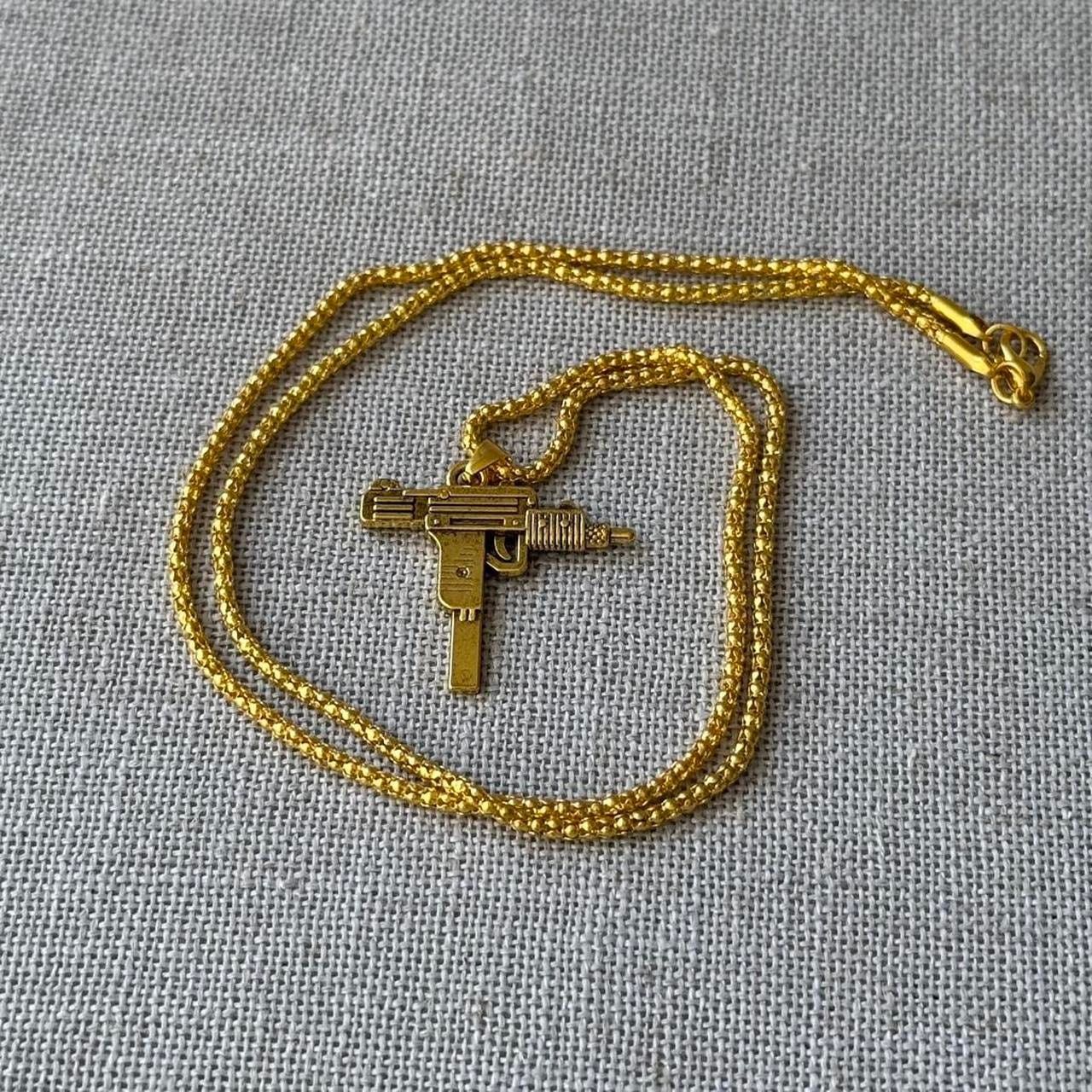 Other Y2k gold mini uzi necklace WMNS Size ONE SIZE - 3 Thumbnail