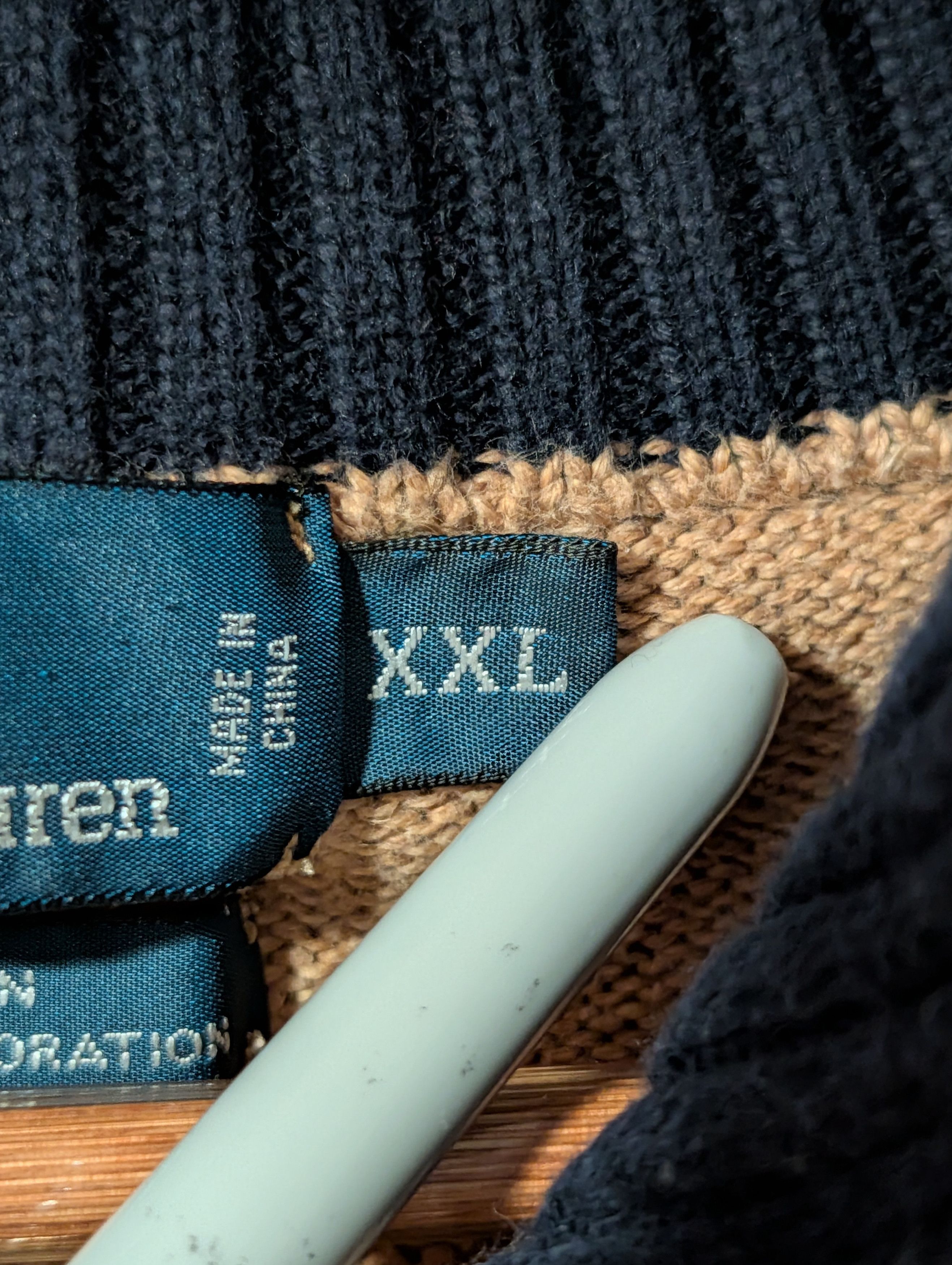 Polo Ralph Lauren POLO RALPH LAUREN SWEATER QUARTER ZIP Cotton - ships free! Size US XXL / EU 58 / 5 - 4 Thumbnail