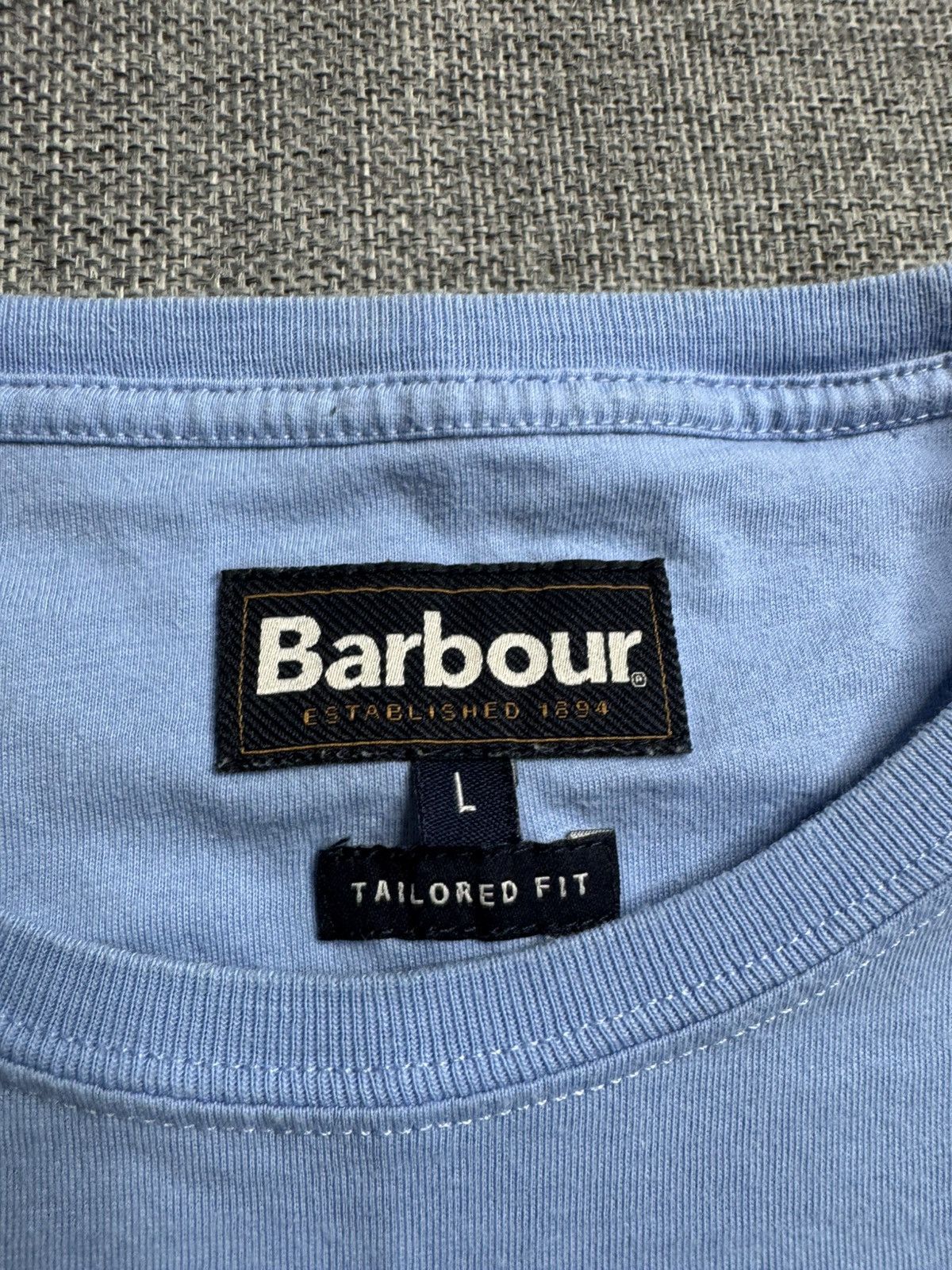Barbour Barbour white nawy T-shirt Size US L / EU 52-54 / 3 - 3 Thumbnail