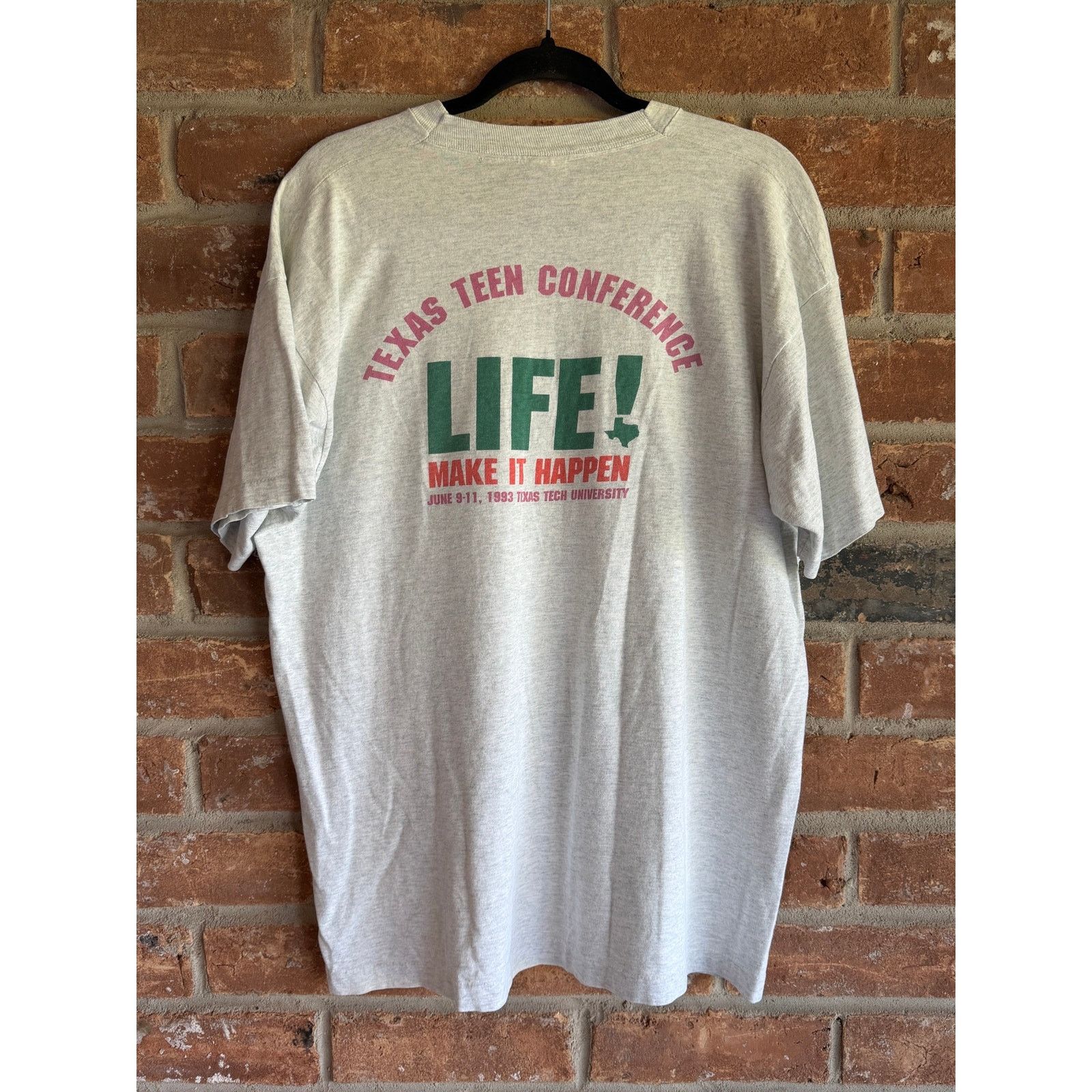 Fruit Of The Loom 1993 Texas Teen Conference Life Tee XL Vintage USA Size US XL / EU 56 / 4 - 3 Thumbnail