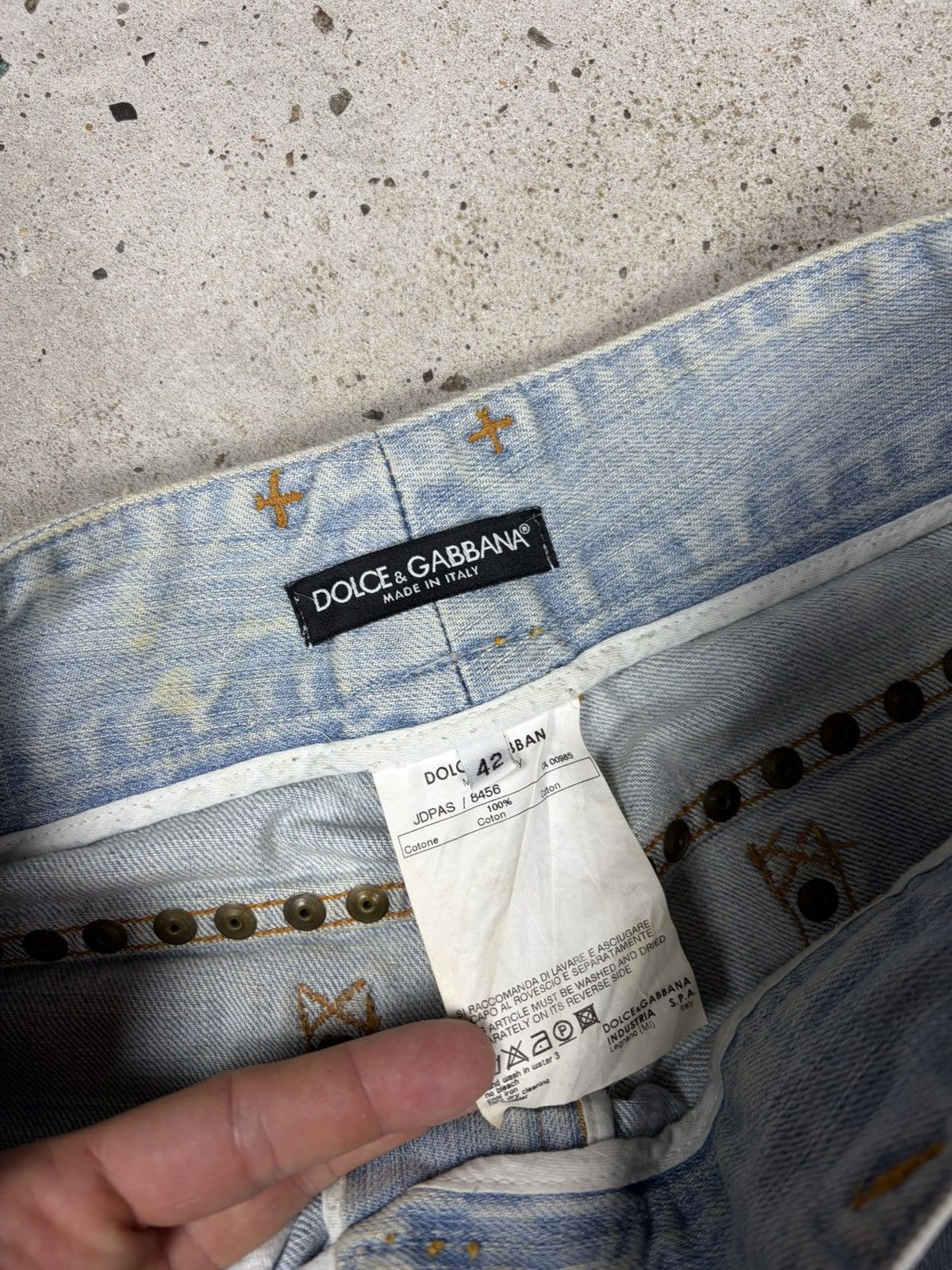 Dolce & Gabbana SS 2006 Dolce & Gabbana Studded Distressed Style Bootcut Size 28" / US 6 / IT 42 - 3 Thumbnail
