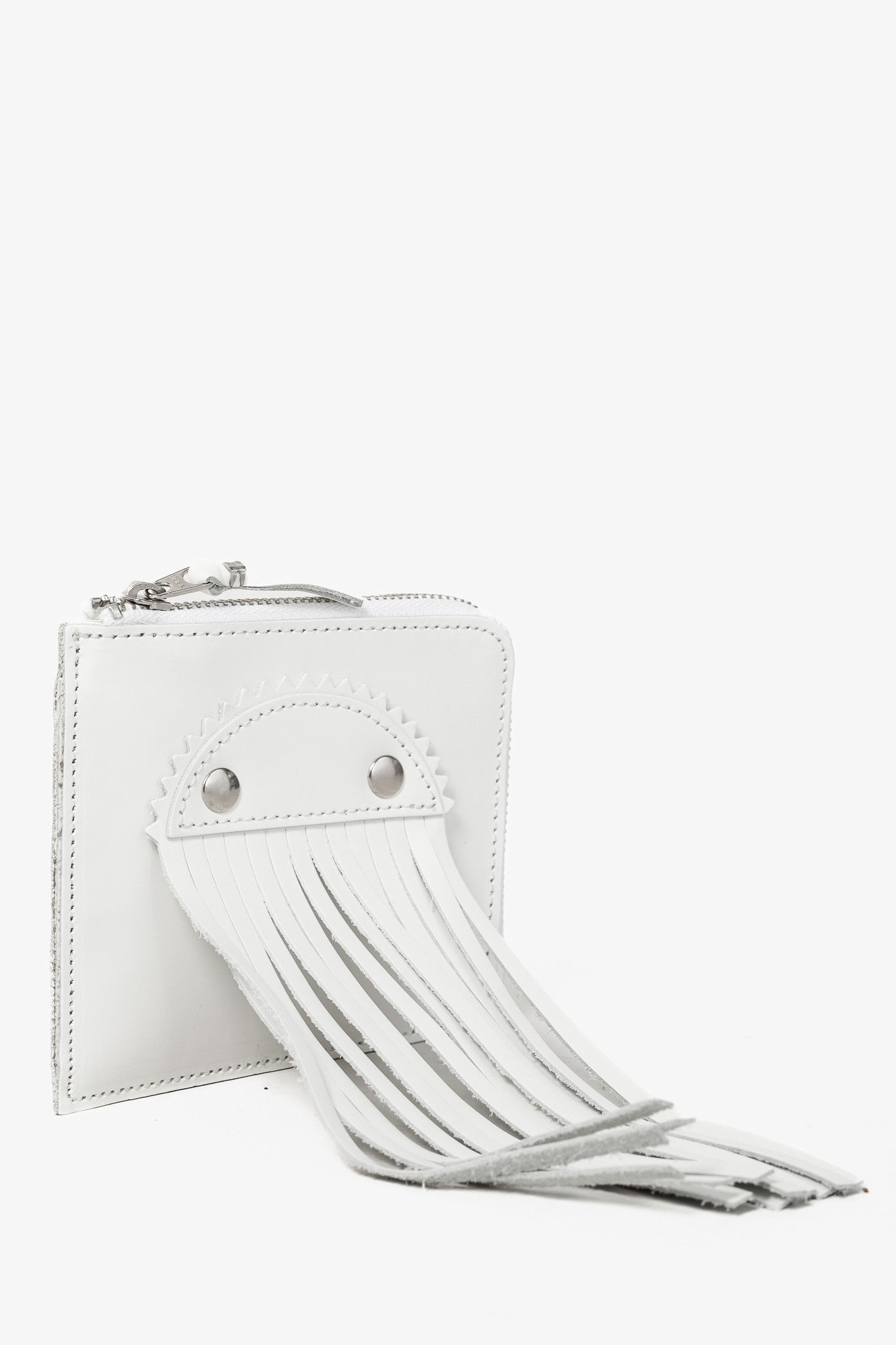 Comme des Garcons Comme des Garcons White Fringe Leather Wallet Size ONE SIZE - 1 Thumbnail