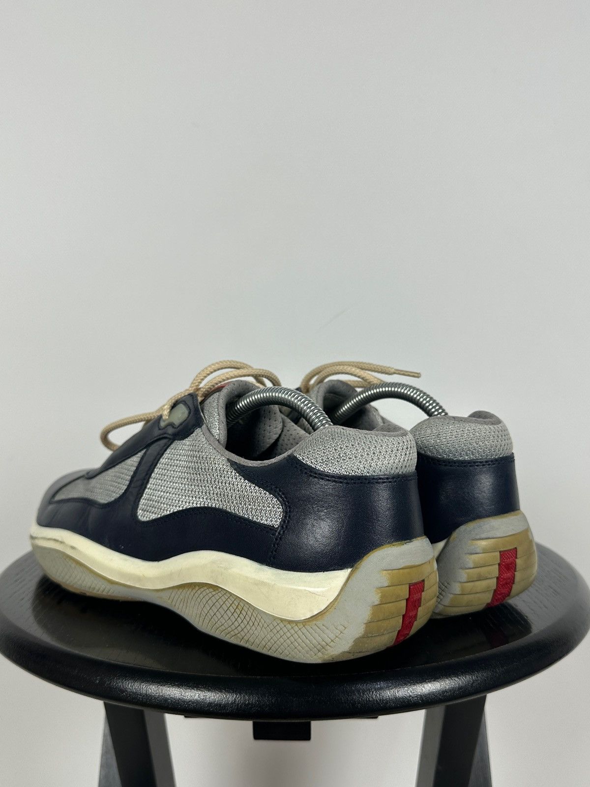 Prada Prada America’s Cup Navy Blue Leather Sneakers Size US 7.5 / EU 40-41 - 3 Thumbnail