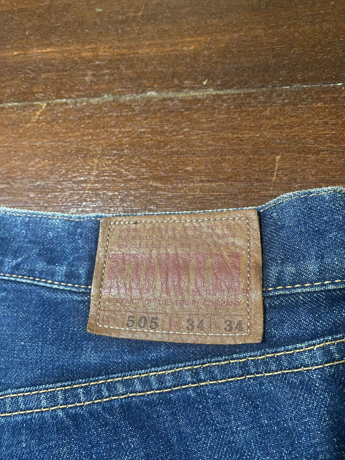 Kapital Vintage Edwin 505 Selvedge fly Button mud wash Denim Jeans Size US 35 - 13 Thumbnail
