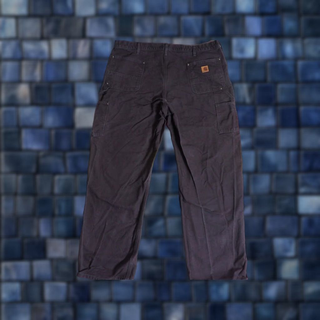 Carhartt VTG Carhartt Pants Dark Brown DK B Duck Canvas Double Knee 42x32 Work Mens Carhartt Pants Carpenter Size US 42 / EU 58 - 1 Thumbnail