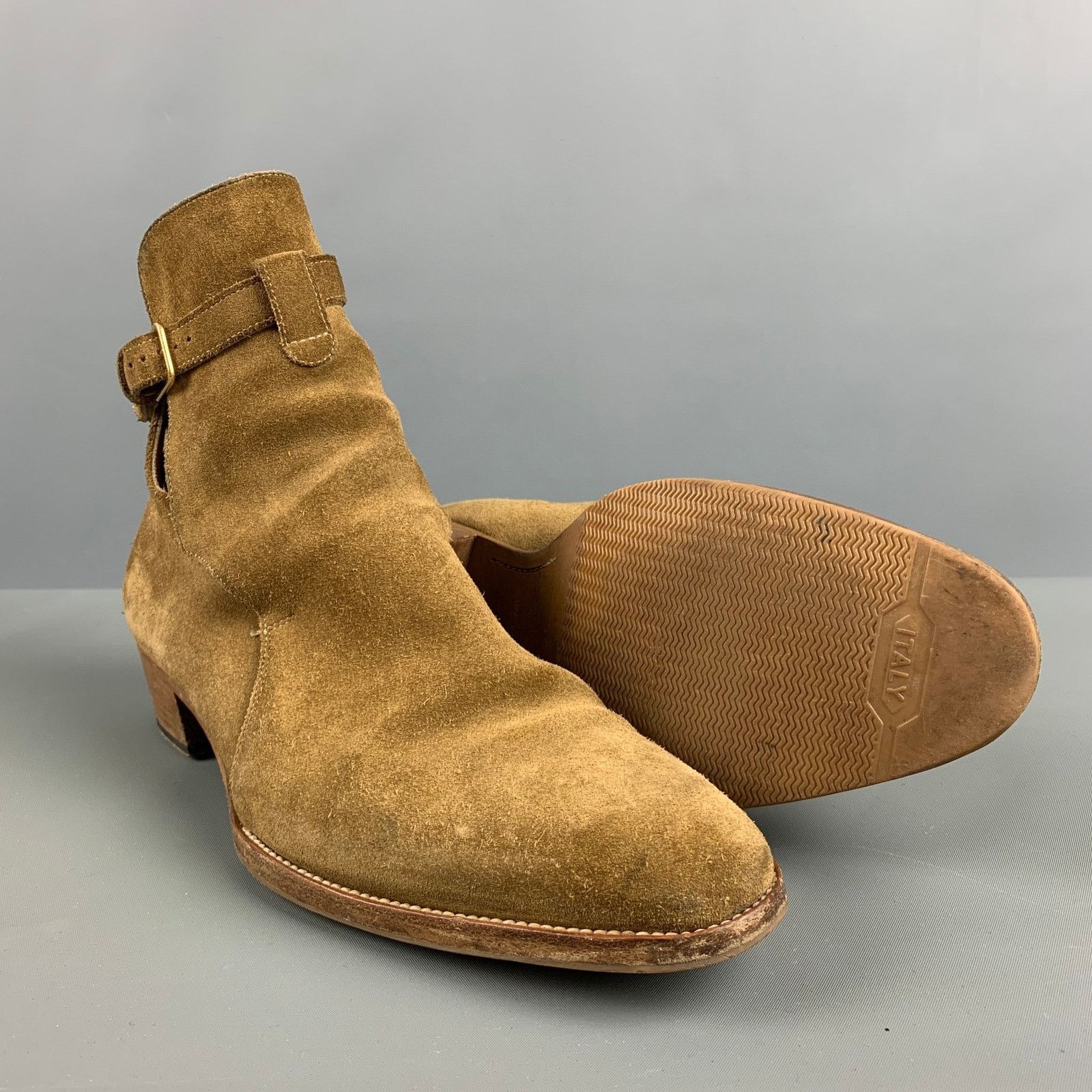 Saint Laurent Paris SAINT LAURENT Size 7 Tan Solid Leather Ankle Boots Size US 7 / EU 40 - 5 Thumbnail