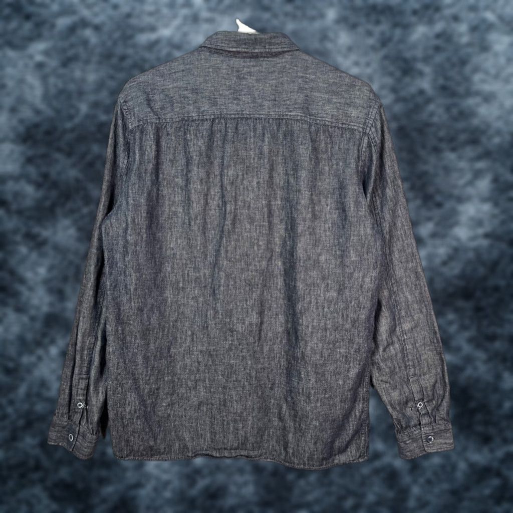 Cos COS Shirt Mens M Blue Chambray Cotton-Linen Button-Up Long Sleeve Casual Size US M / EU 48-50 / 2 - 1 Thumbnail