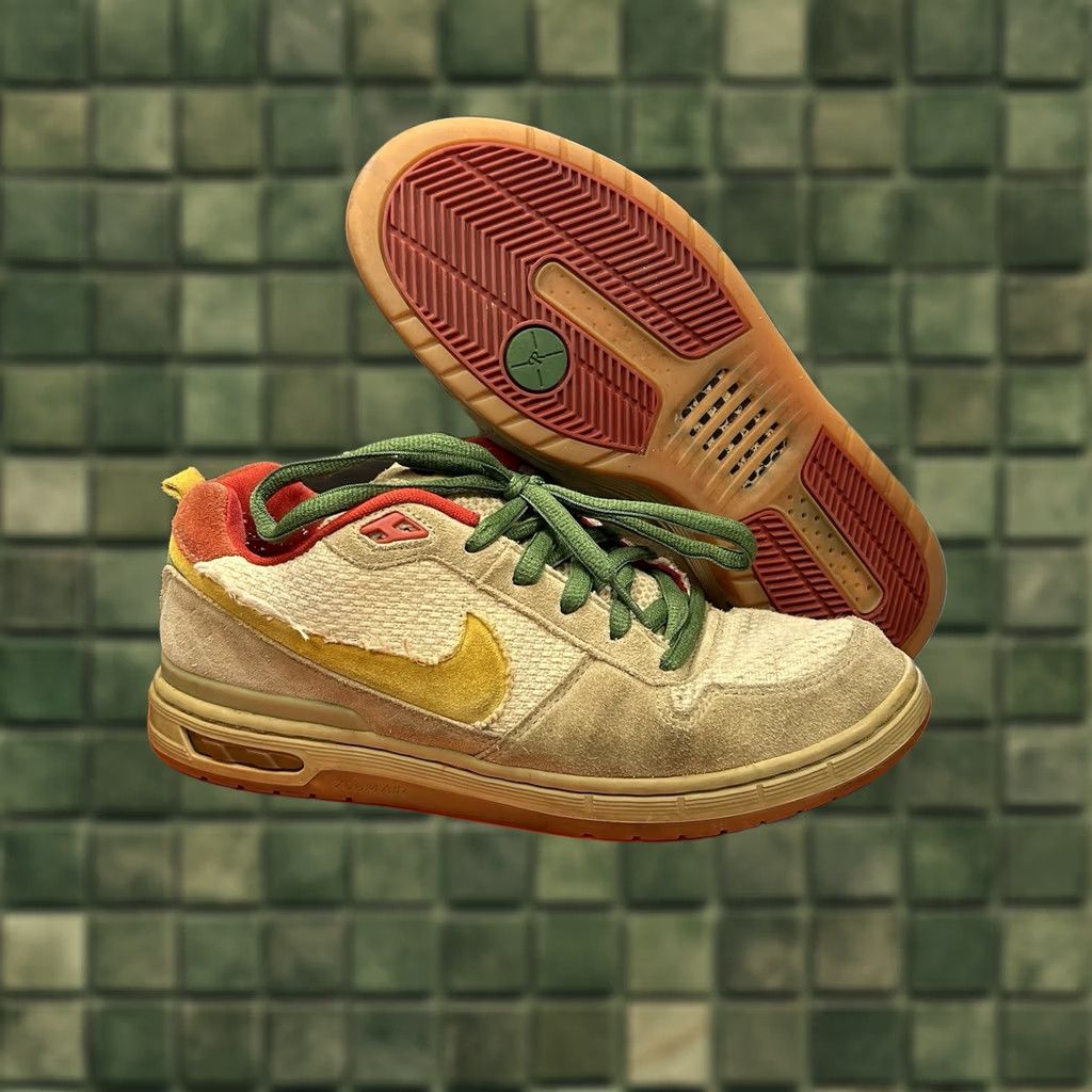 Nike Nike SB Paul Rodriguez Zoom Air Low Hemp/Rasta Size 10.5 Men's Sneaker 310802-271 Used As Is Size US 11 / EU 44 - 1 Thumbnail