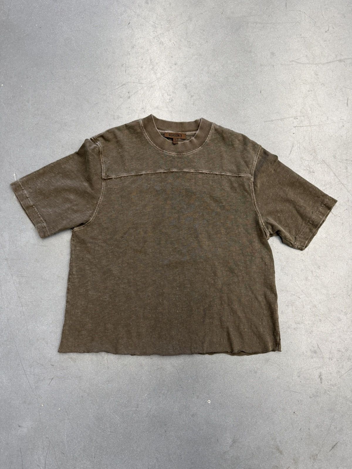 YEEZY SEASON3 ポケット付きTシャツ L Yeezy Season 3 Heavy Knit Oversized Short Sleeve T Shirt