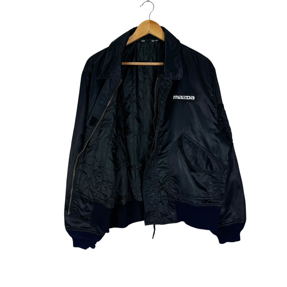 Other 🌟VINTAGE MAZDA BOMBER LIGHT ZIPPER JACKET Size US L / EU 52-54 / 3 - 7 Thumbnail