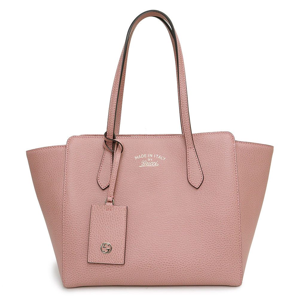 Gucci Swing Tote Bag Calfskin Leather Pink