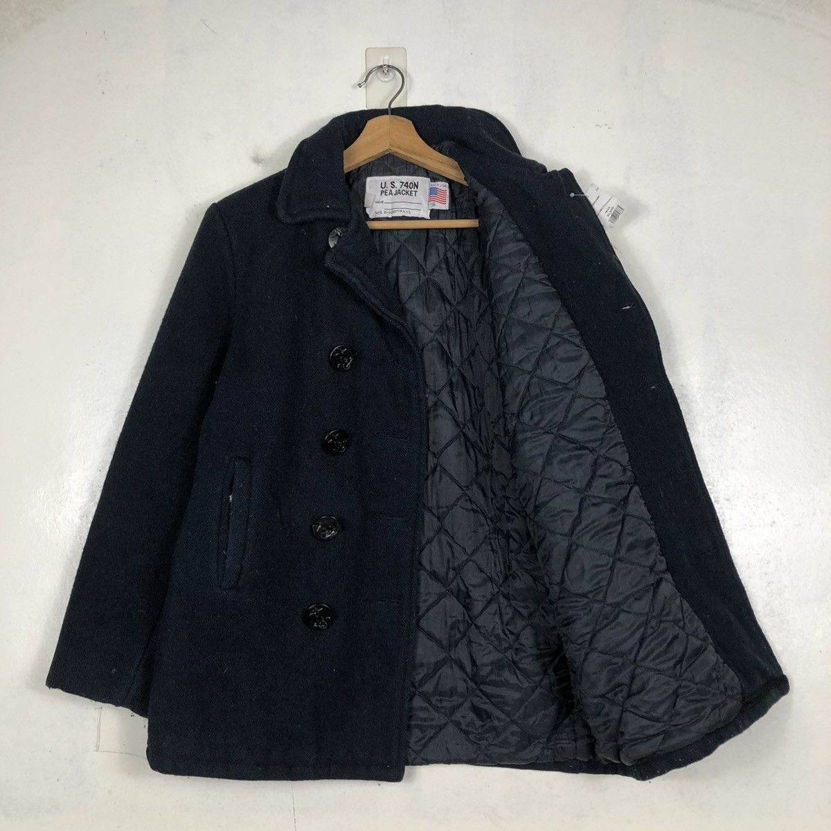 Schott 📌VINTAGE WOOL BIKER JACKET DOUBLE COLLAR SCHOTT USA Size US S / EU 44-46 / 1 - 12 Thumbnail