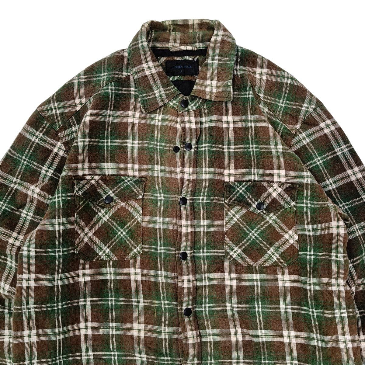 Japanese Brand Vintage Clothes Truck Quilted Flannel Jacket Size US L / EU 52-54 / 3 - 2 Thumbnail