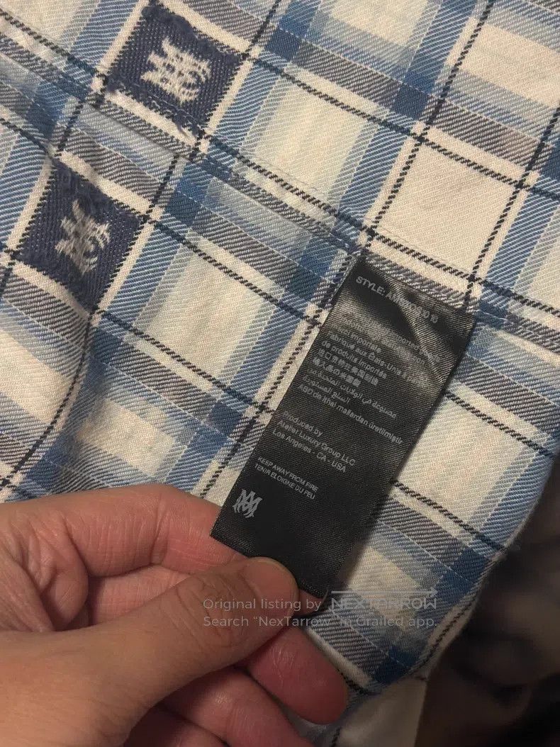 Amiri Amiri Distressed plaid shirt with hood Size US S / EU 44-46 / 1 - 5 Thumbnail