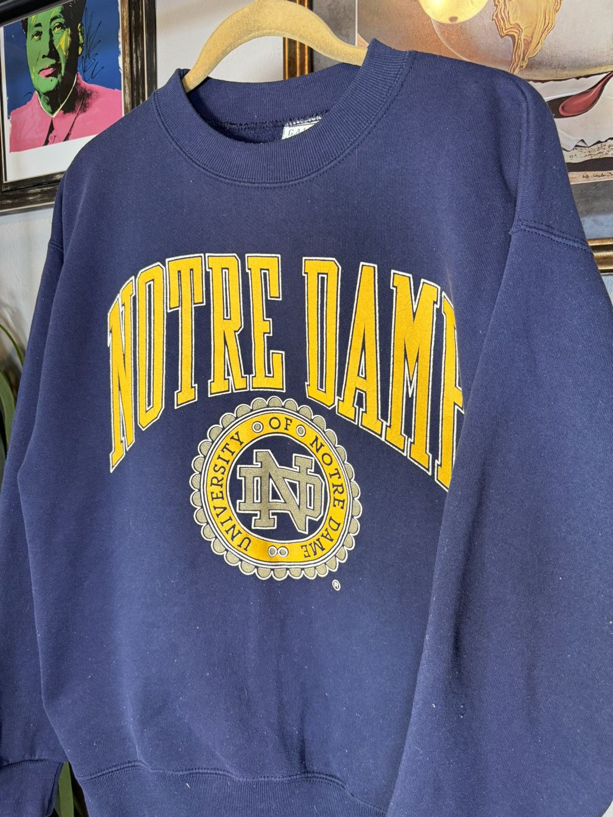 NCAA × Vintage Vintage Notre Dame Sweatshirt Size US L / EU 52-54 / 3 - 3 Thumbnail