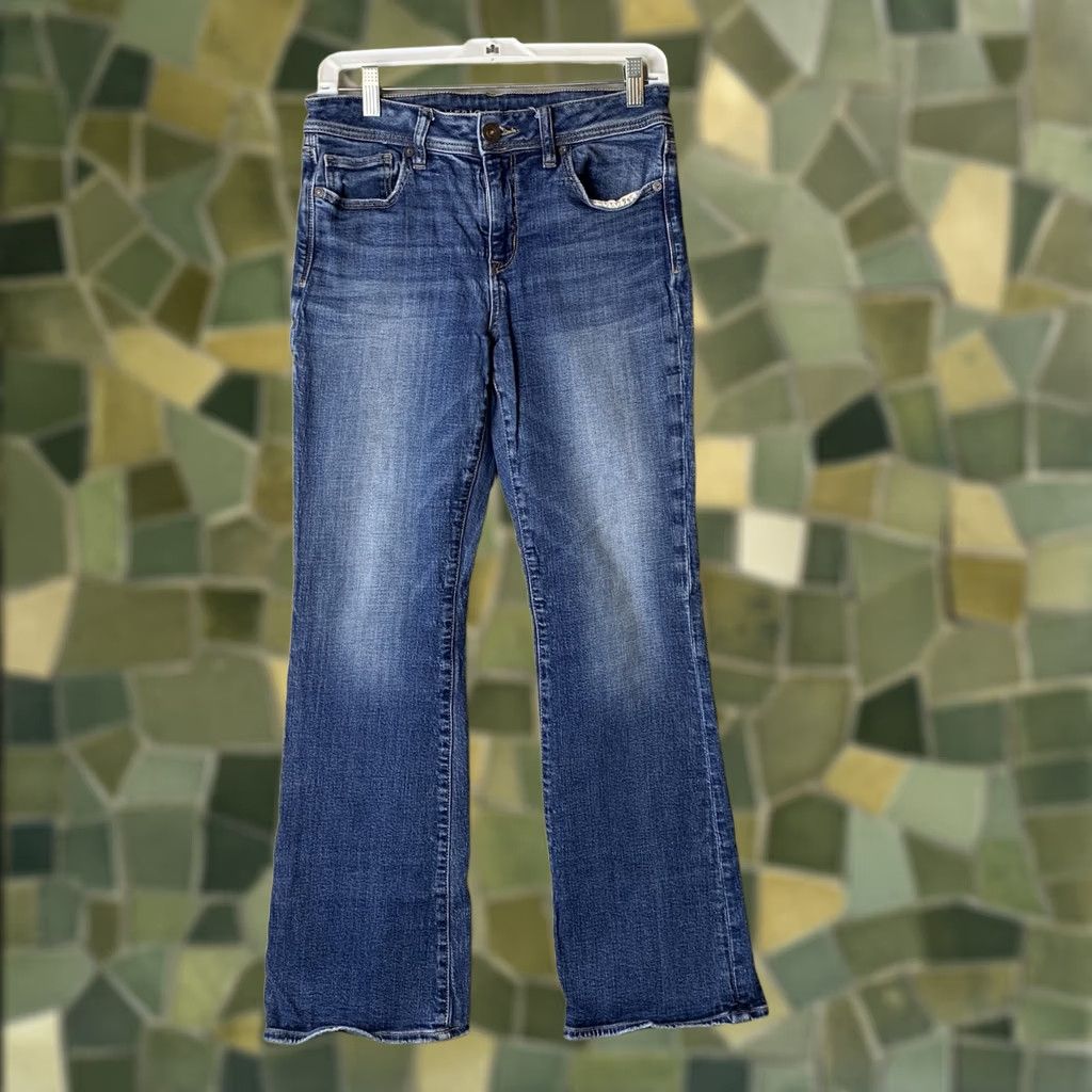American Eagle Outfitters American Eagle Outfitters Jeans Women Bootcut 8 Blue Kick Stretch Denim 5-Pocket Casual Preppy 90s Hipster Grunge Modern Vintage No Size 30" / US 8 / IT 44 - 1 Thumbnail