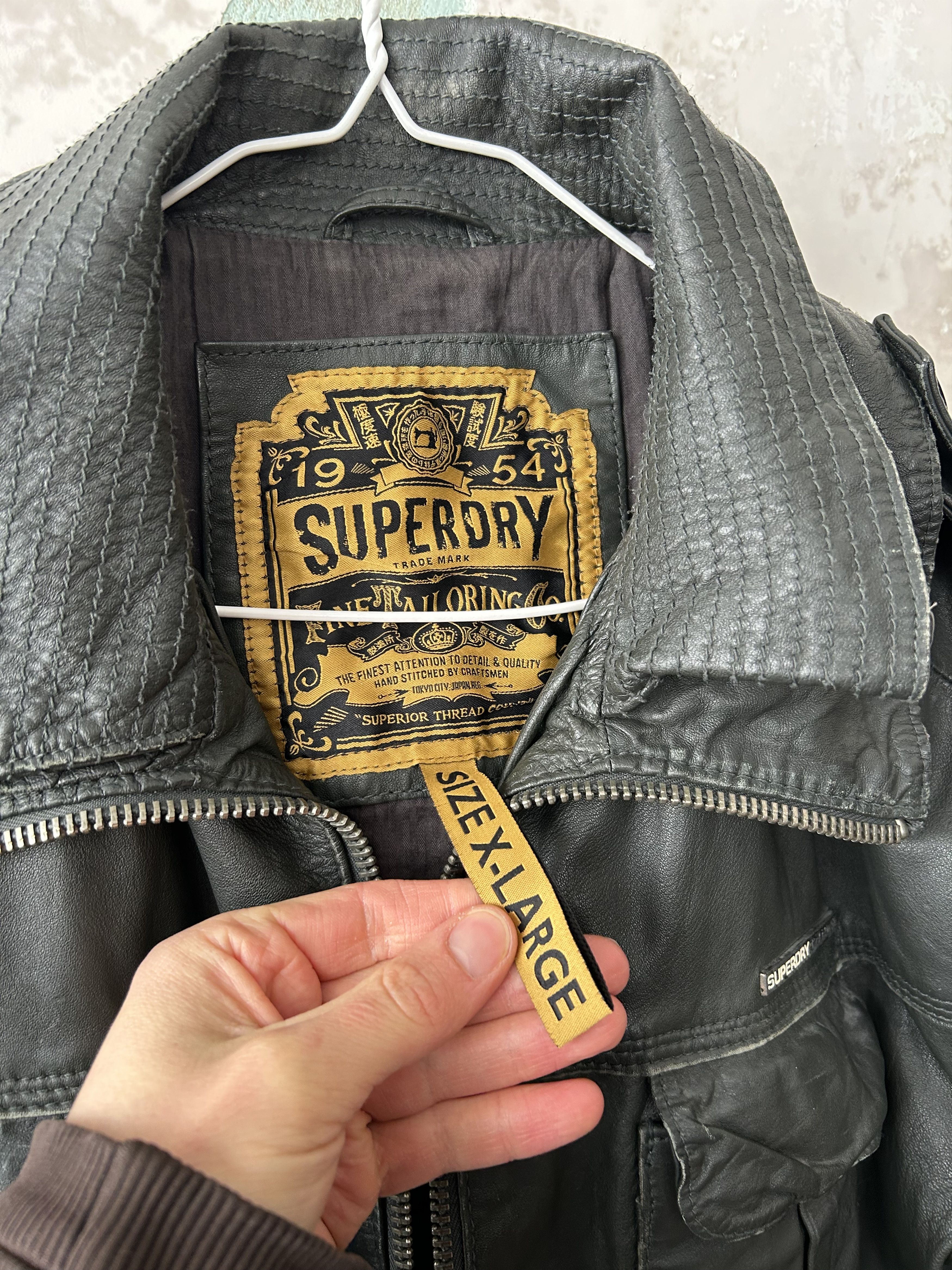 Superdry Superdry Vintage Leather Jacket Size XL Size US XL / EU 56 / 4 - 5 Thumbnail