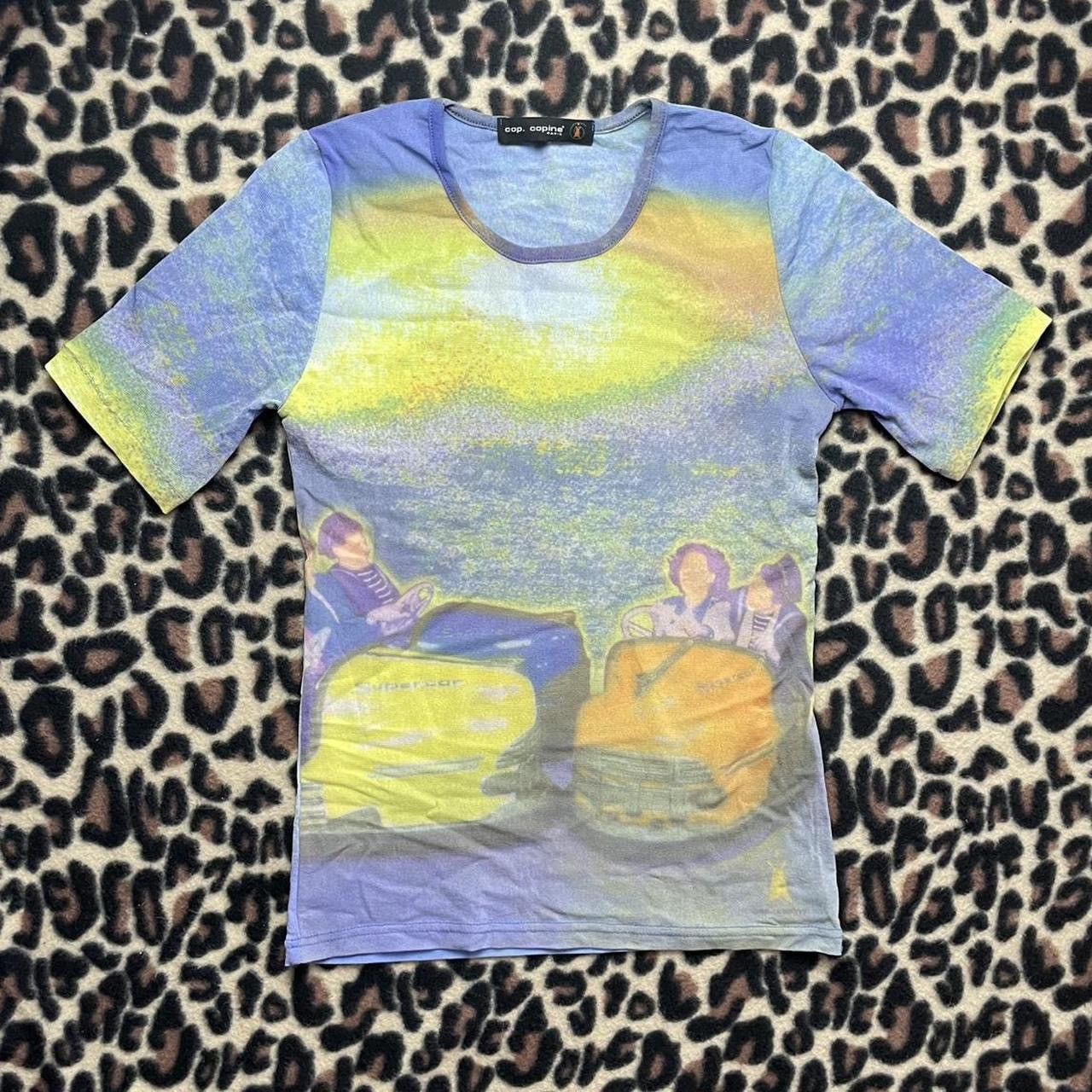 Cop Copine rare Y2K Euro Cop Copine bumper cars mesh graphic shirt Size S / US 4 / IT 40 - 1 Thumbnail
