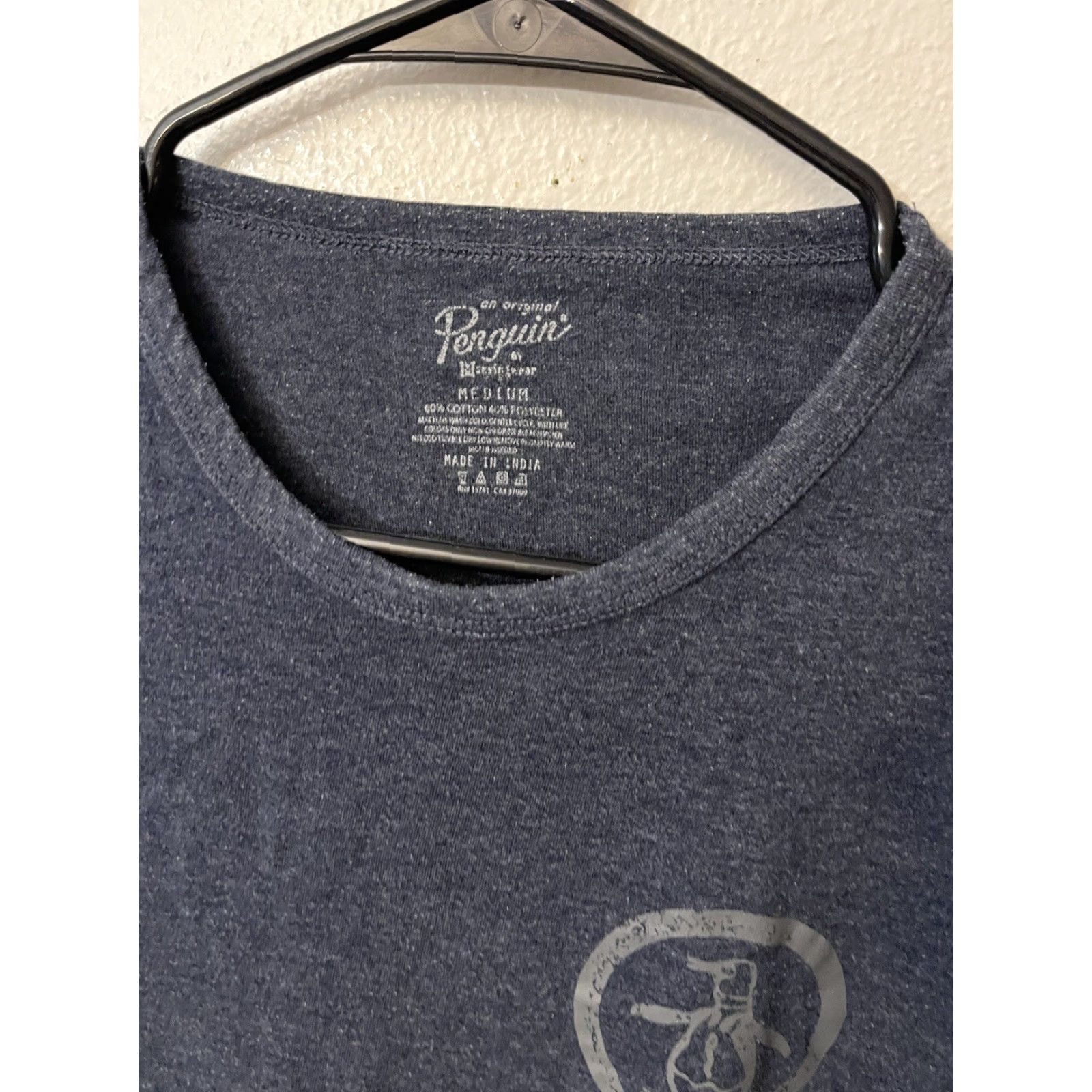 Original Penguin MEN'S ORIGINAL PENGUIN LONG SLEEVE CREWNECK T-SHIRT SIZE M BLUE COTTON BLEND LOGO REGULAR FIT Size US M / EU 48-50 / 2 - 2 Thumbnail