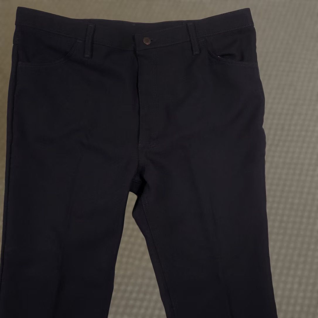 Wrangler Wrangler Pants Mens 42x29 Navy Blue Microfiber Flat Front Straight Leg Casual Size US 42 / EU 58 - 1 Thumbnail