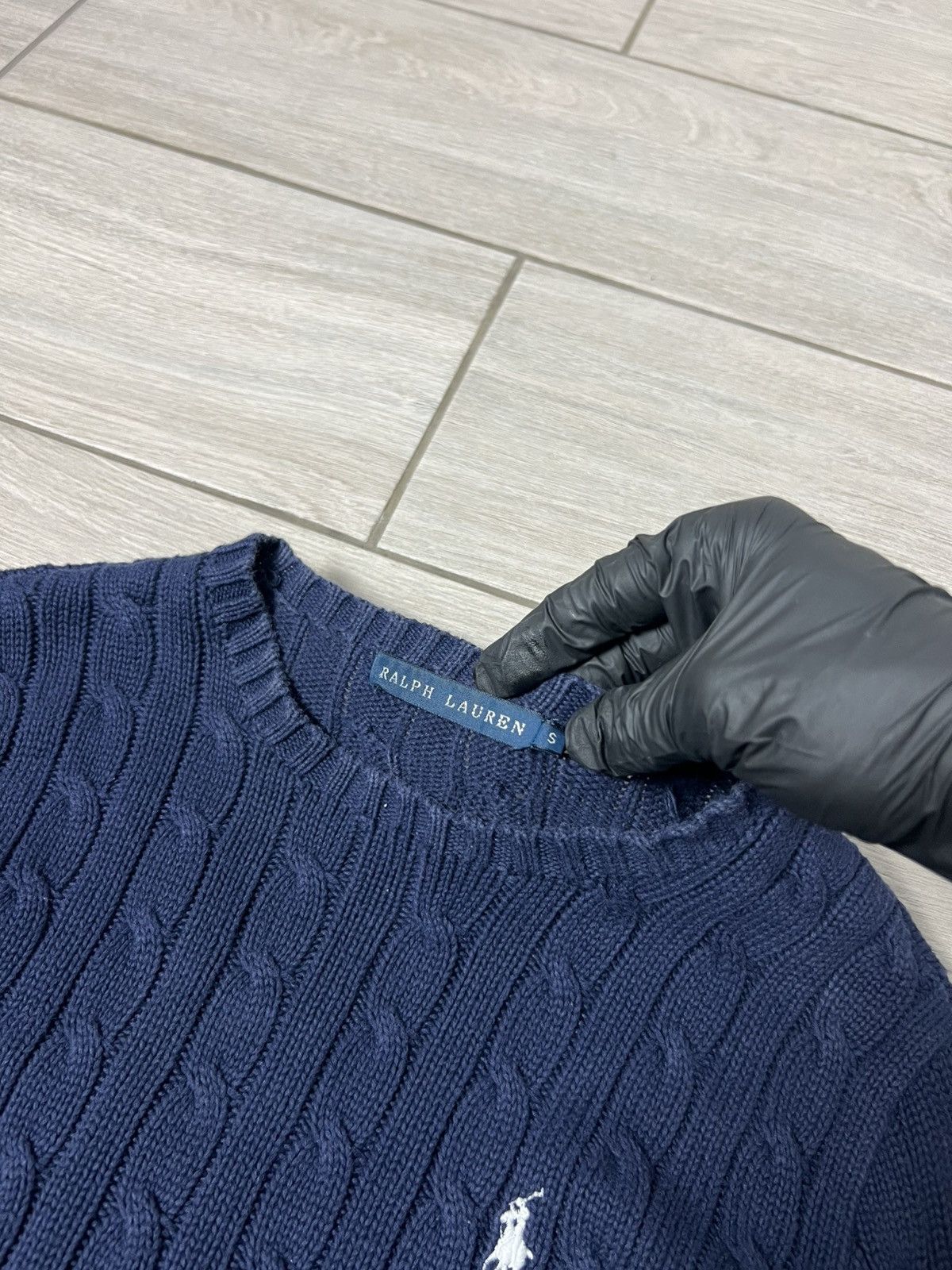 Ralph Lauren Polo Ralph Lauren Dark Blue Cable Knit Sweater Size S / US 4 / IT 40 - 9 Thumbnail