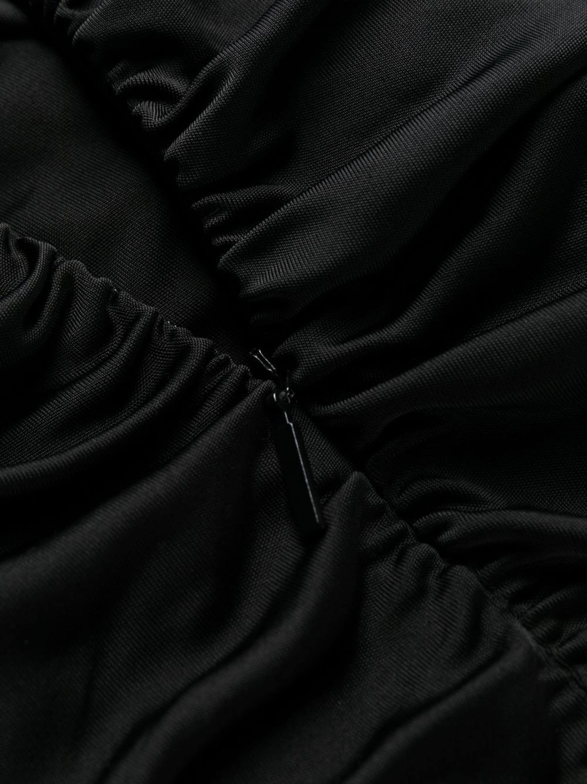 Saint Laurent Paris o1s1wg111024 Rose Applique Mini Dress in Black Size M / US 6-8 / IT 42-44 - 6 Thumbnail