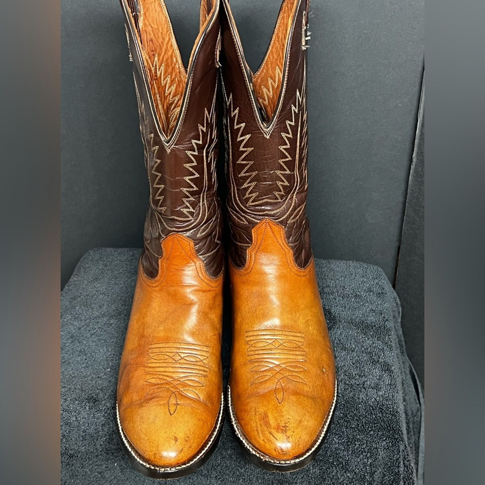 Nocona NOCONA 21200 Cowboy Peanut Butter Tan Leather Boots Men 13 D Size US 13 / EU 46 - 4 Thumbnail