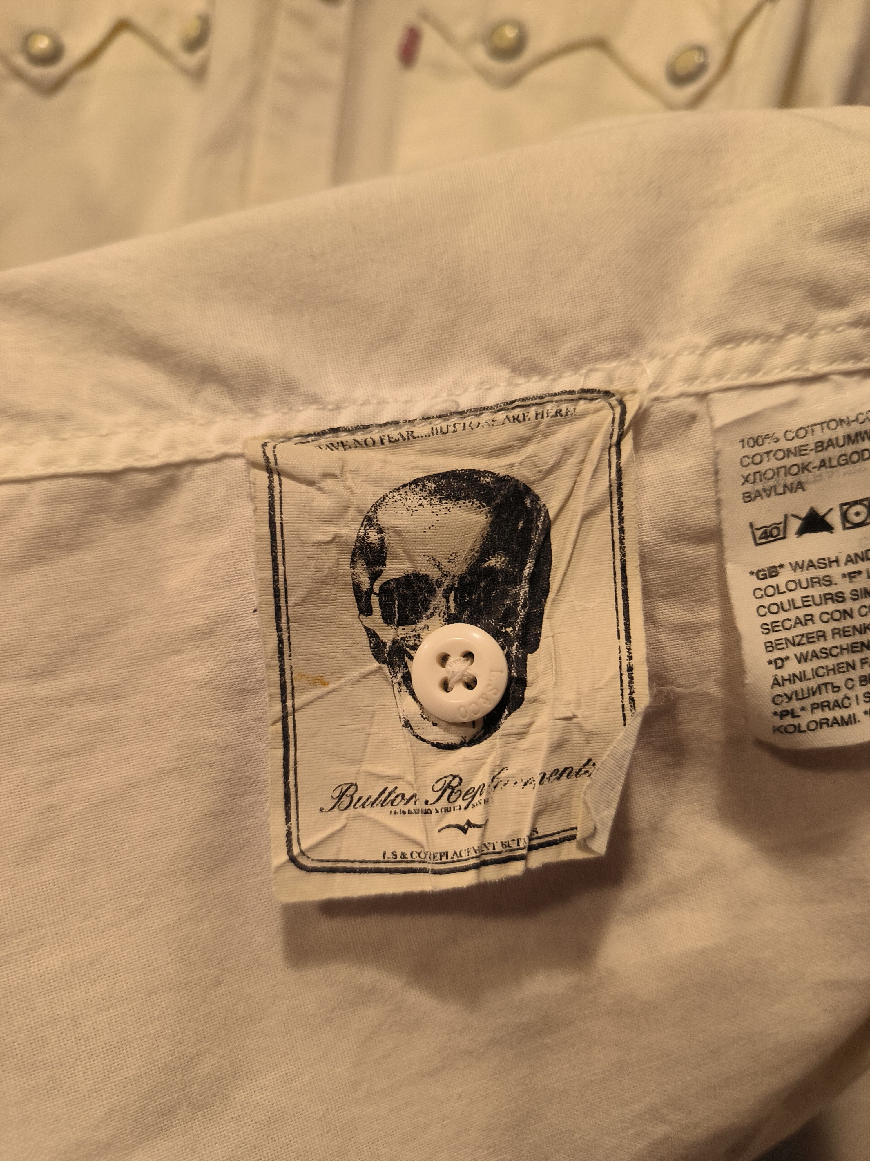 Levi's × Vintage Vintage Levi's Shirt White Button-Up Long Sleeve Logo Size US XL / EU 56 / 4 - 7 Thumbnail