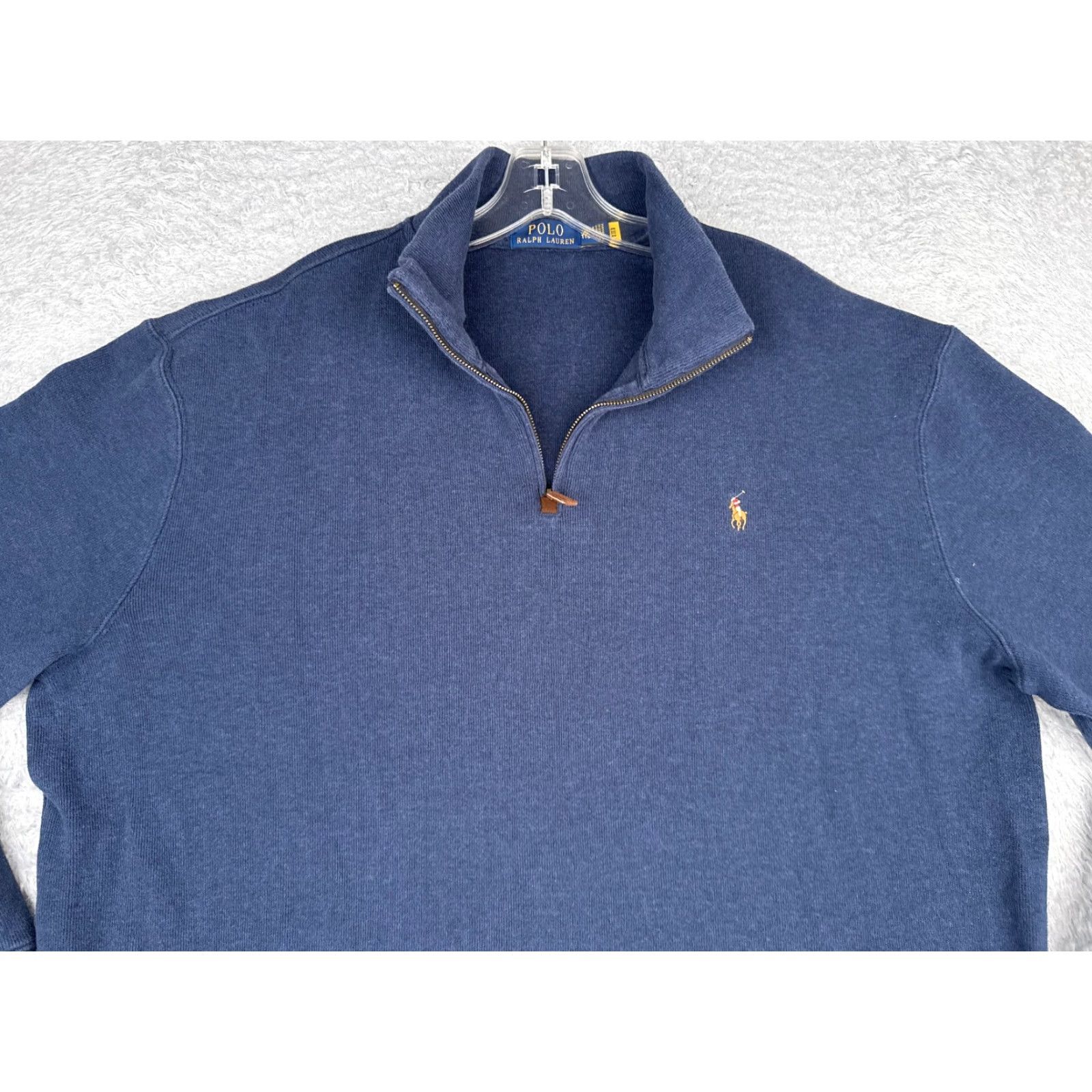 Ralph Lauren Polo Ralph Lauren Sweater Adult 2XL XXL Blue 1/4 Zip Mock Neck Long Sleeve Mens Size US XXL / EU 58 / 5 - 4 Thumbnail