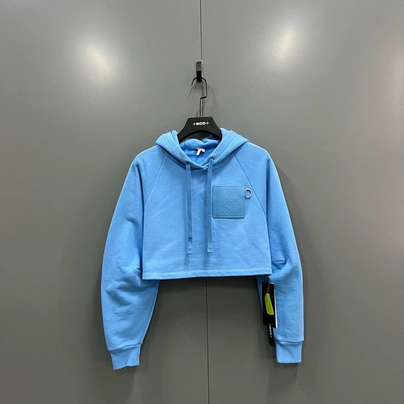 Loewe LOEWE Blue leather logo short jacket Size M / US 6-8 / IT 42-44 - 1 Thumbnail
