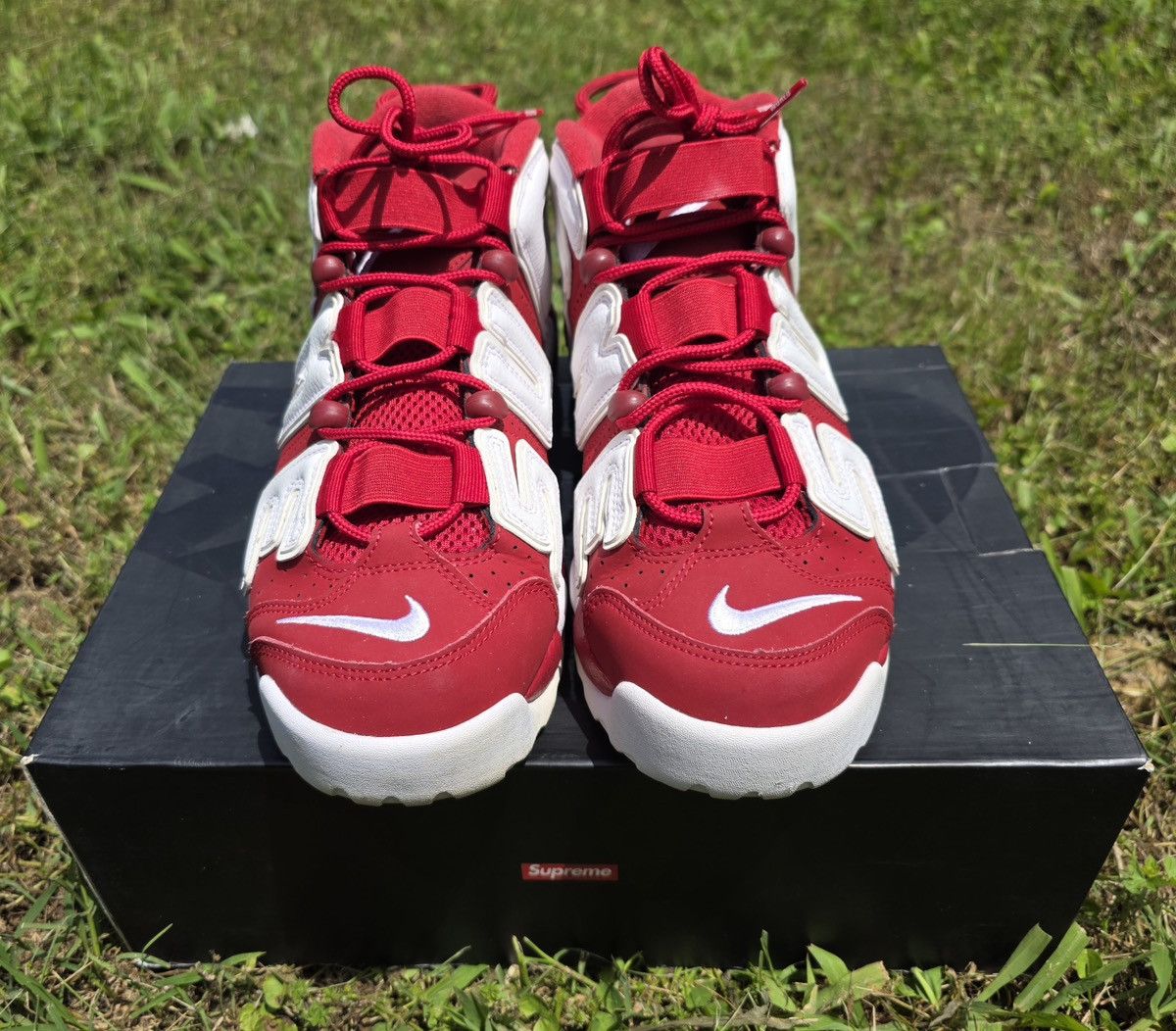 Nike × Supreme ✅Supreme Uptempo Varsity Red 8M Size US 8 / EU 41 - 5 Thumbnail