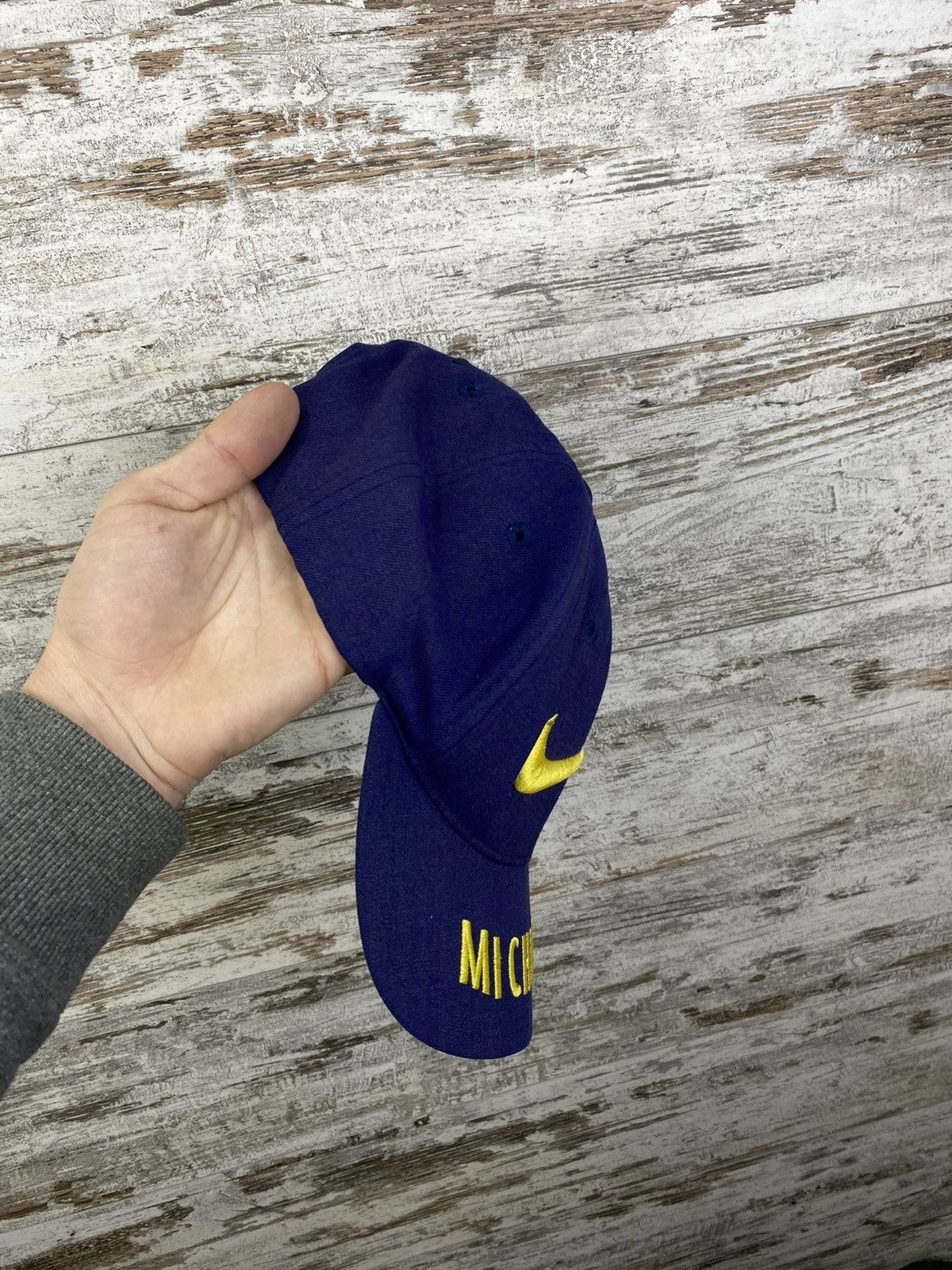Nike × Vintage Mens Vintage Nike Michigan Cap hats big logo swoosh Acg y2k Size ONE SIZE - 3 Thumbnail