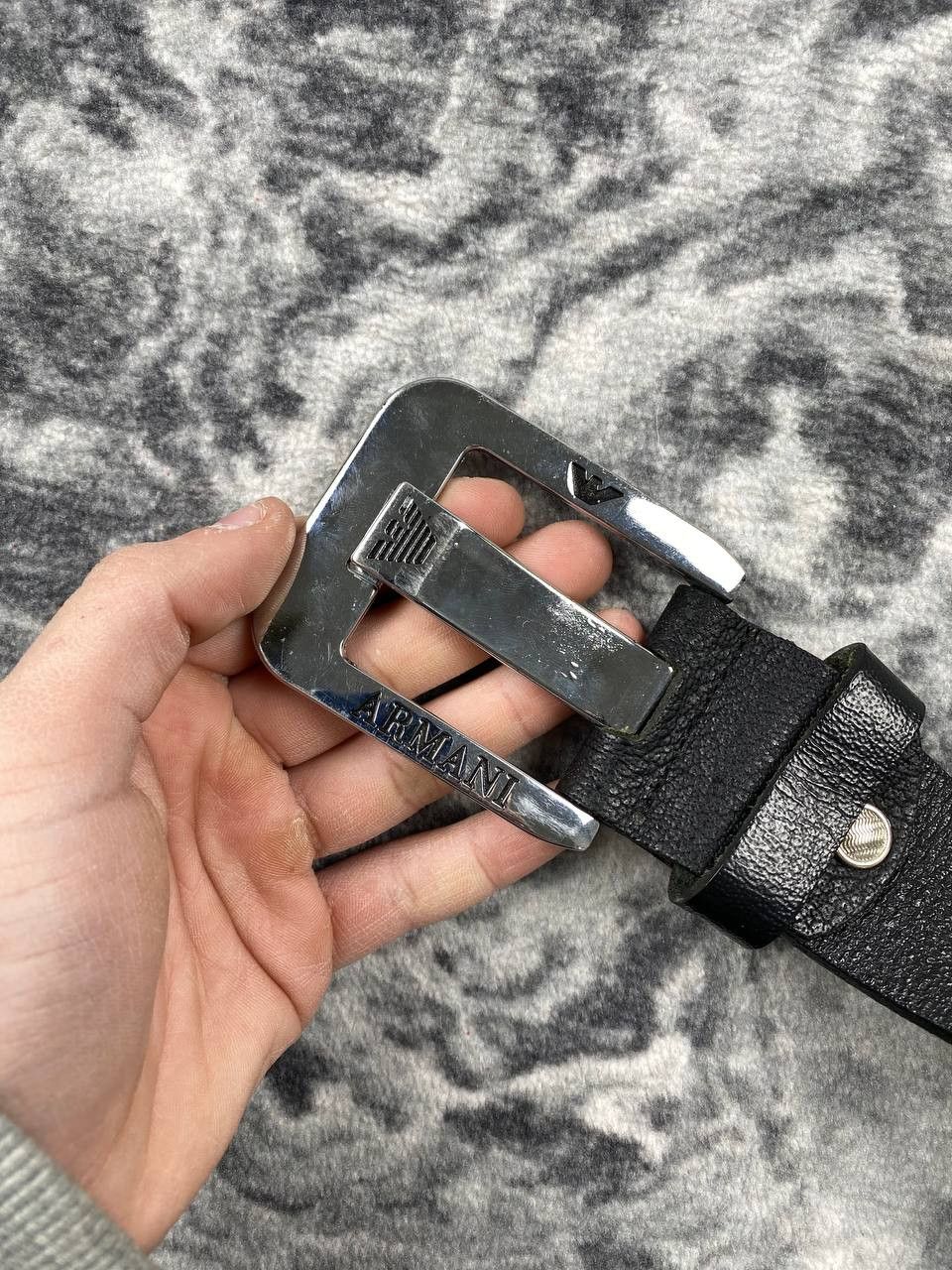 Giorgio Armani Vintage Giorgio Armani Leather Metal logo Belt Size ONE SIZE - 5 Thumbnail