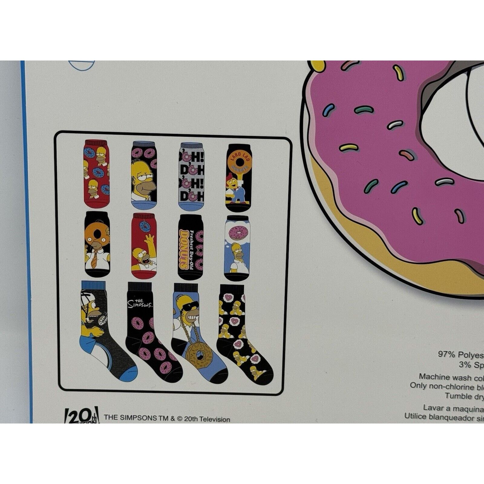 The Simpsons The Simpsons Christmas 12 Days Of Socks 4 Crew 8 Low Cut Size ONE SIZE - 4 Thumbnail