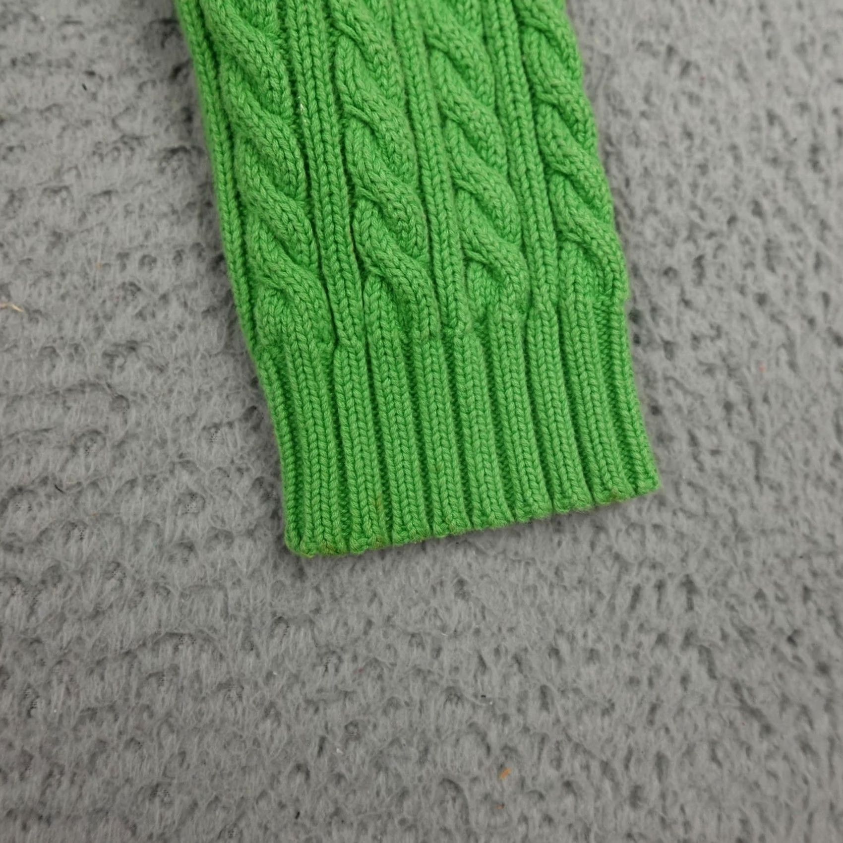 Ralph Lauren Lauren Ralph Lauren Sweater Womens M Green Cable-Knit Crest Logo Y2K Retro Pullover Size M / US 6-8 / IT 42-44 - 6 Thumbnail
