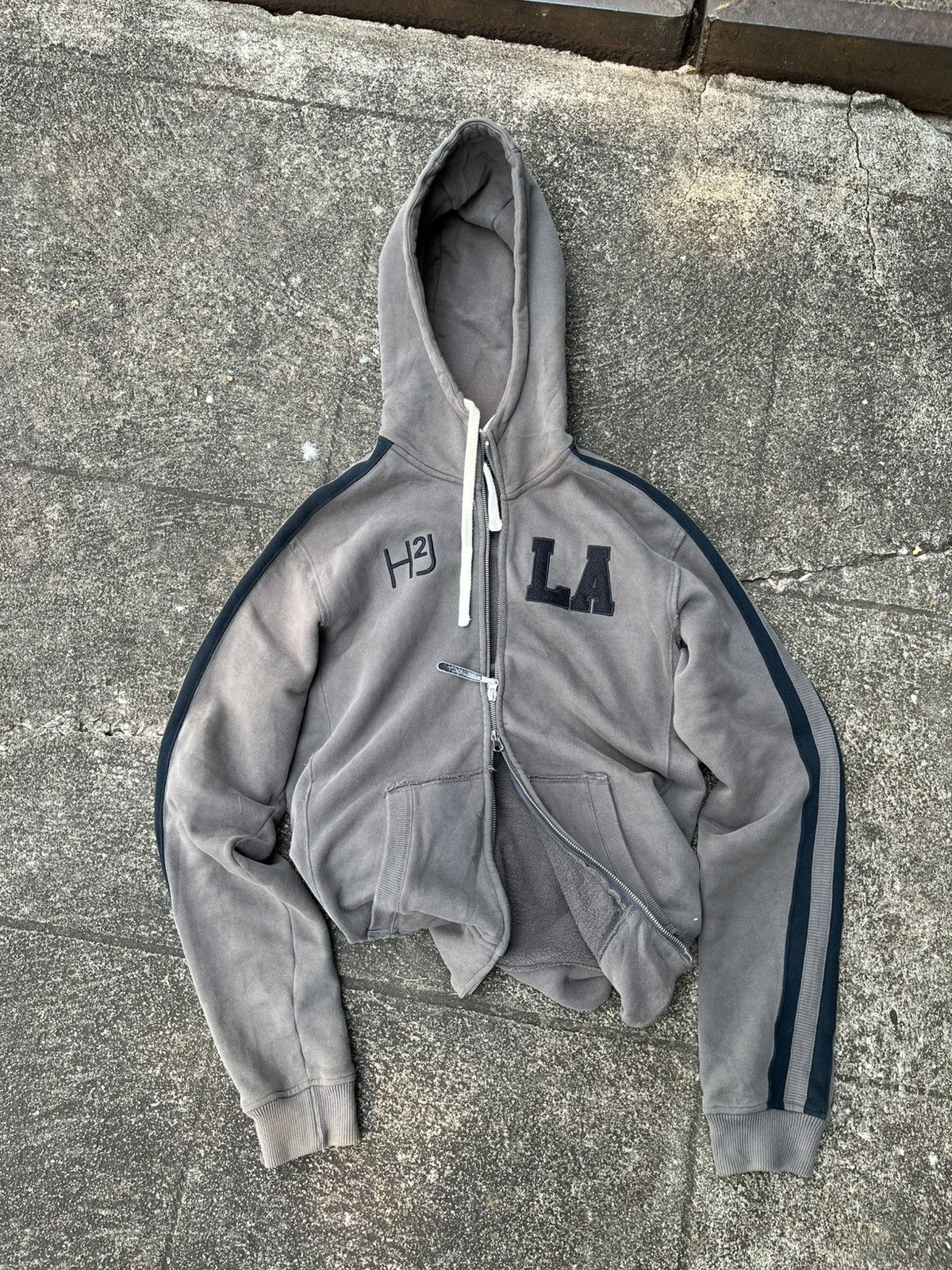Hysteric Glamour 💥Hydrogen Italy // Faded Double Zippers Hoodie LA Patch Size US XL / EU 56 / 4 - 1 Thumbnail