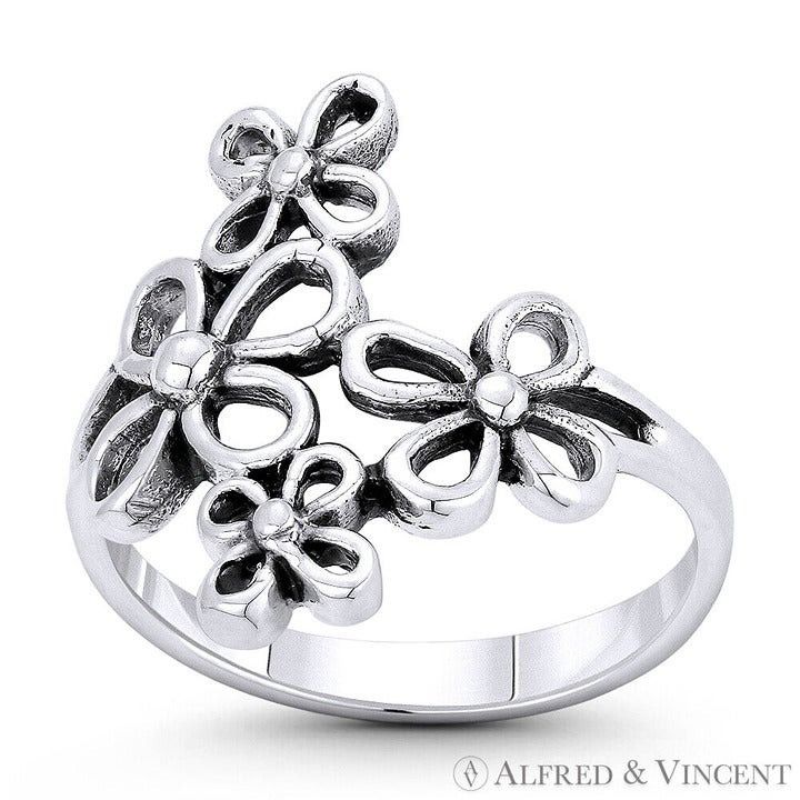 Other Daisy Flower Cluster Wide-Span Charm Boho Ring Size 7 Size ONE SIZE - 1 Preview