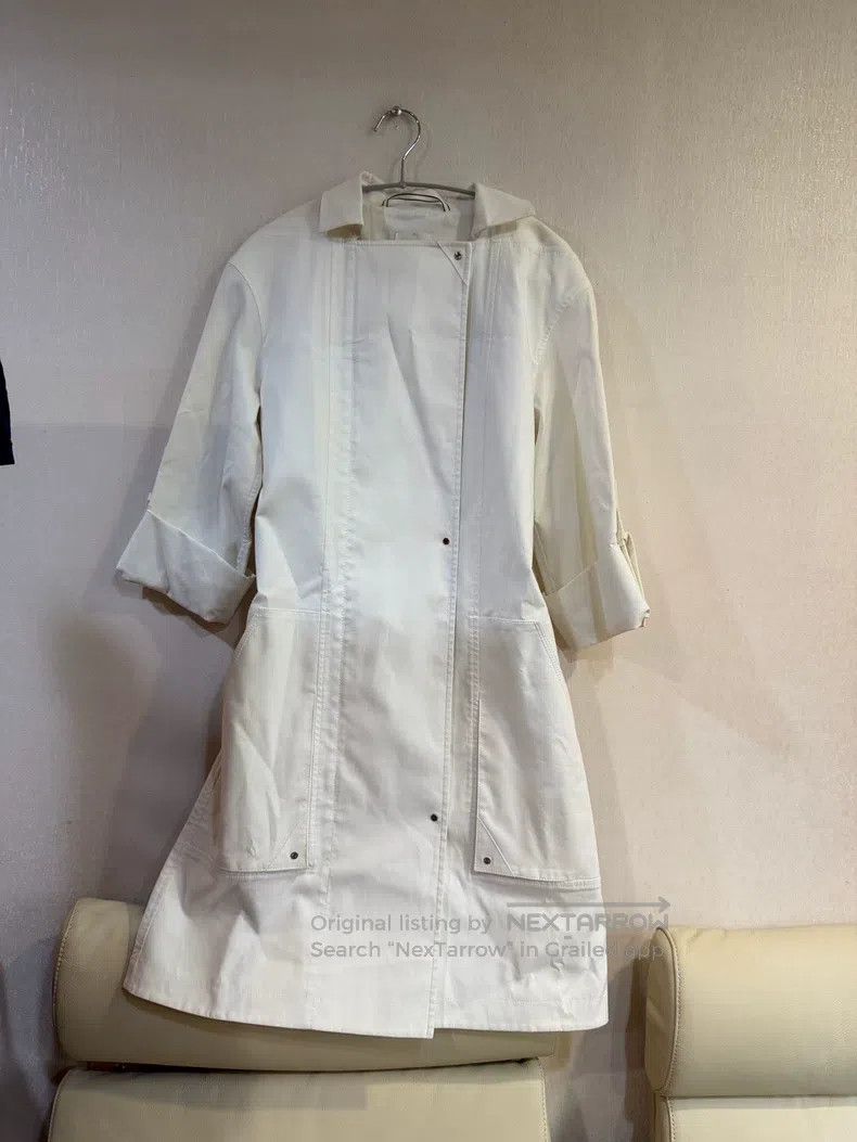 Hermes Hermes White Sleeve Roll Dress Jacket Size XXS / US 00 / IT 34 - 1 Thumbnail