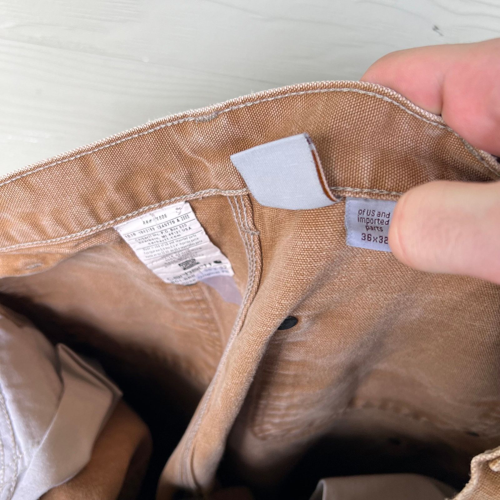 Carhartt × Vintage Carhartt brown double knee work wear carpenter pants Size US 36 / EU 52 - 7 Thumbnail
