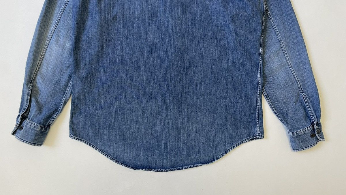 Helmut Lang 1998 Washed Blue Denim Military Shirt Size US M / EU 48-50 / 2 - 16 Thumbnail