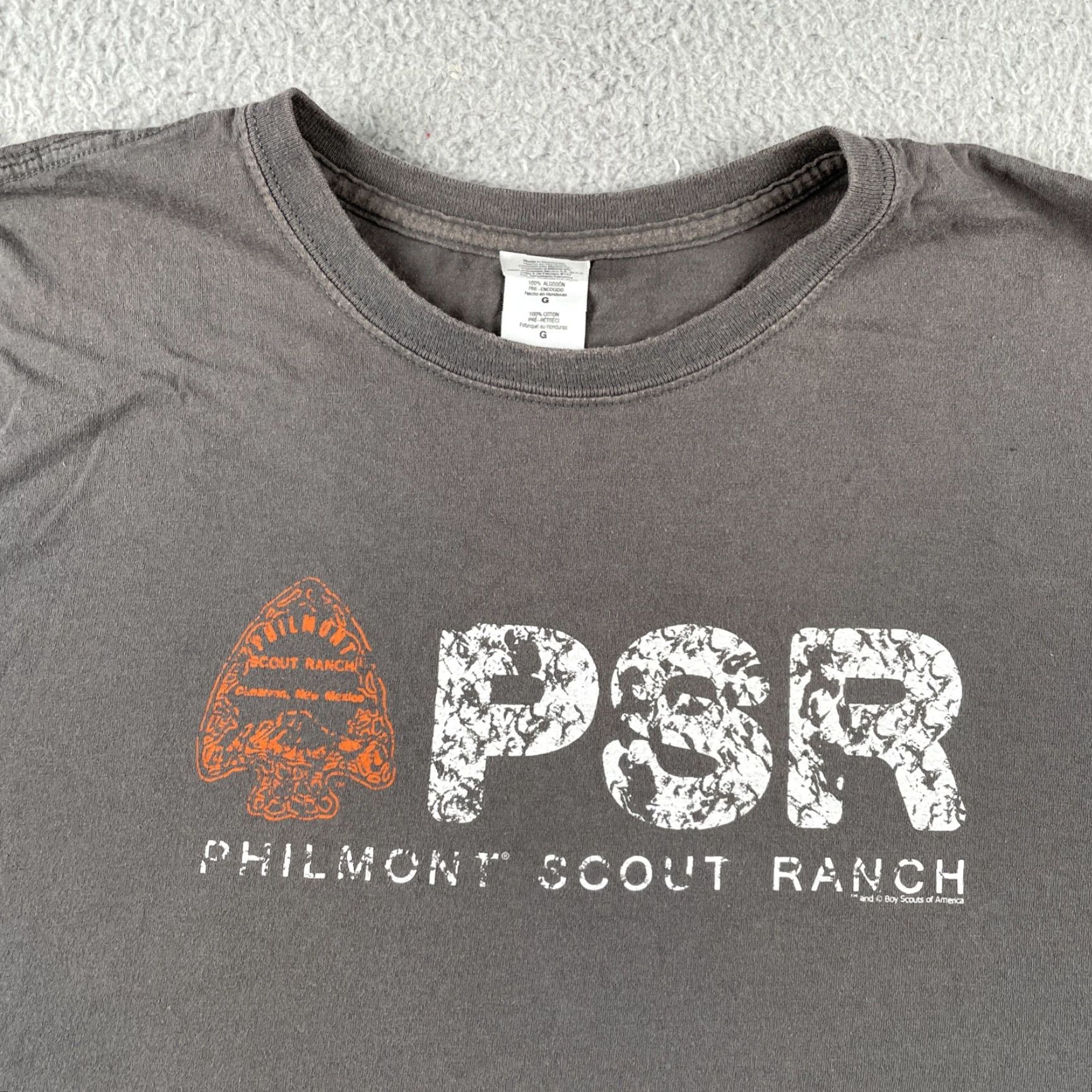 Gildan Philmont Scout Ranch Cimarron New Mexico Long Sleeve T-Shirt Shirt Mens Large Gray Cotton Crew Neck Size US L / EU 52-54 / 3 - 2 Thumbnail